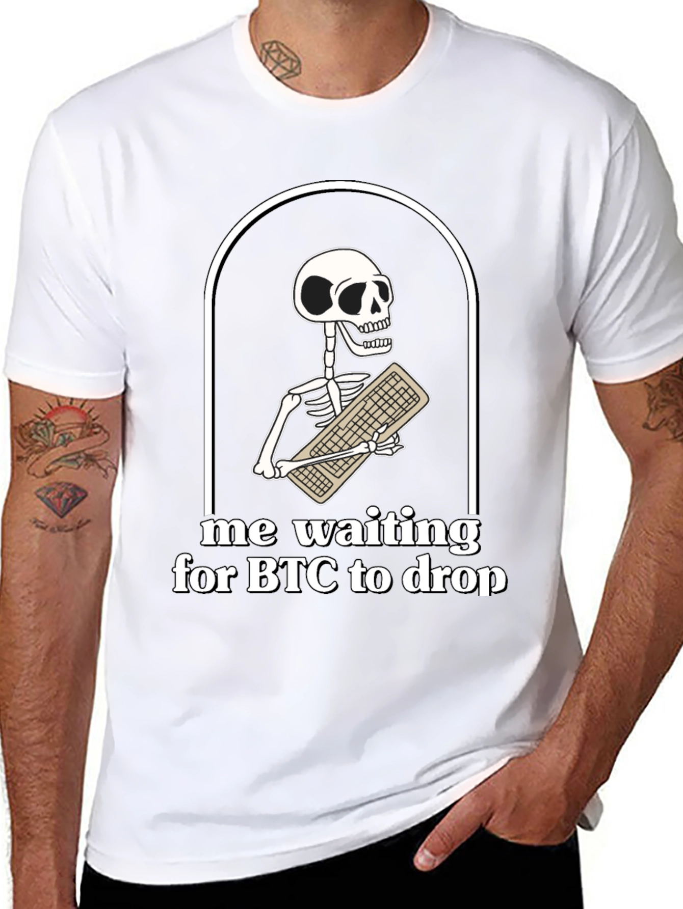 BTC Crypto Skeleton Graphic Tee