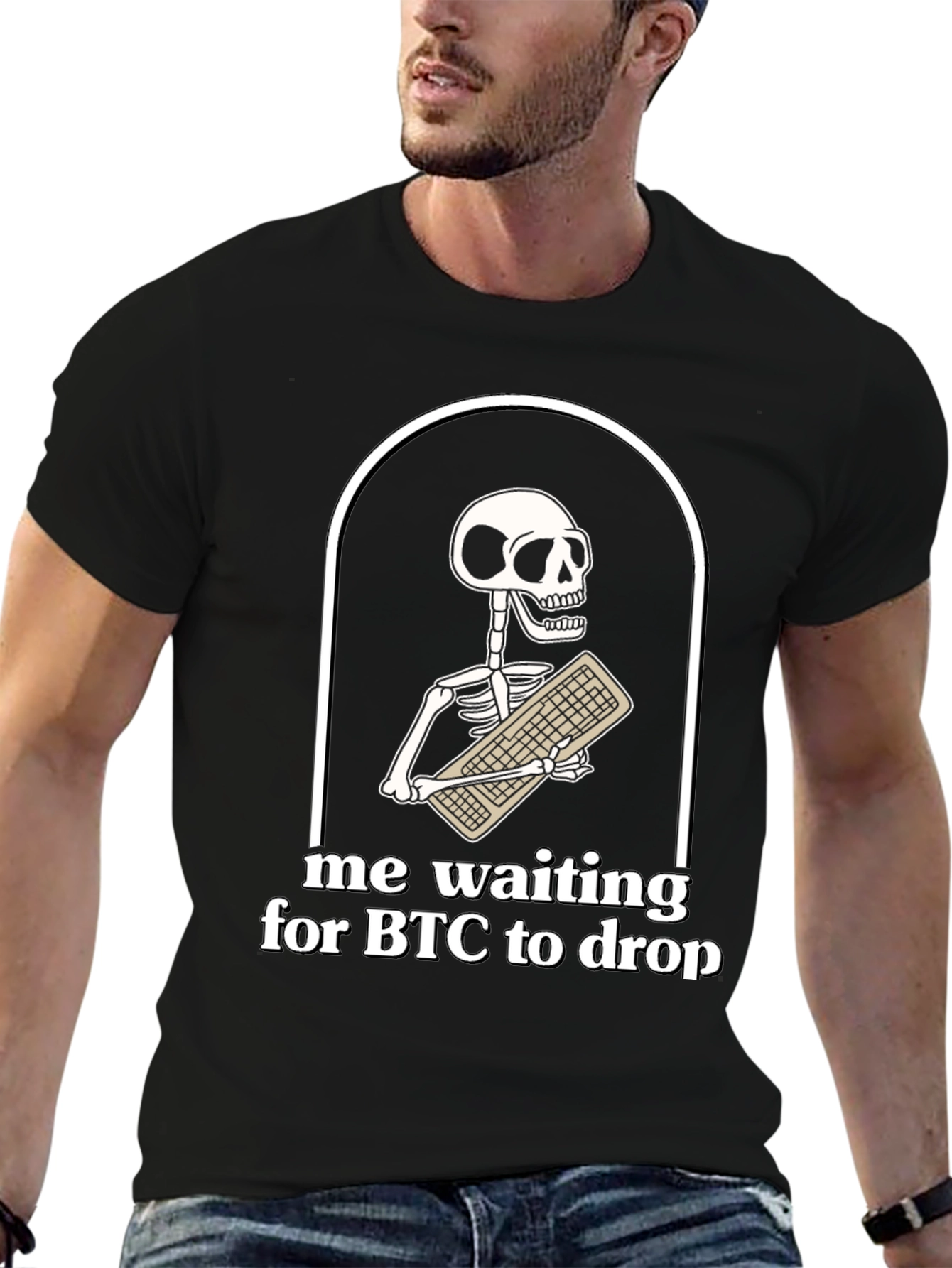 BTC Crypto Skeleton Graphic Tee