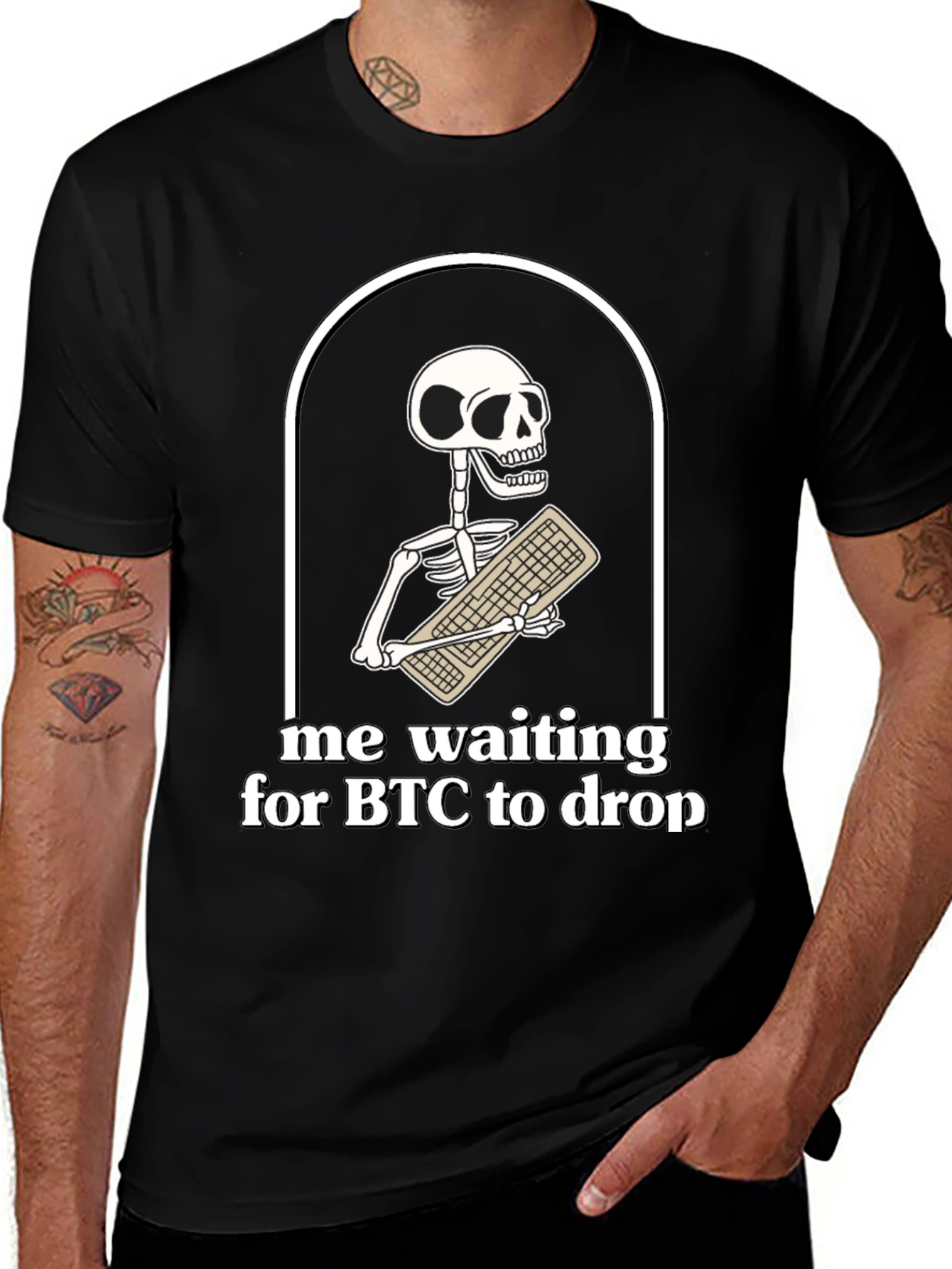 BTC Crypto Skeleton Graphic Tee