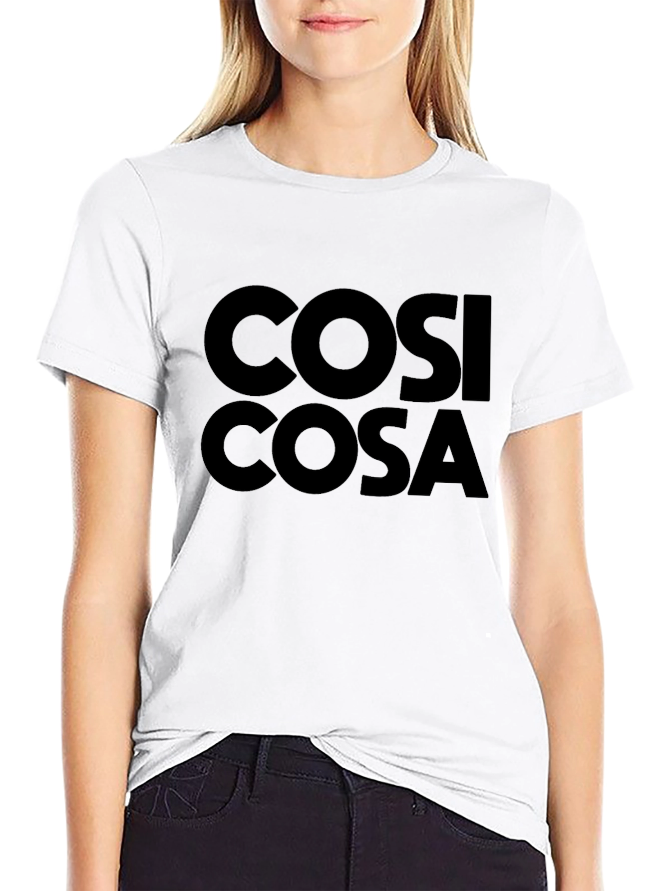 Cosi Cosa Black T-Shirt - Casual Unisex Tee