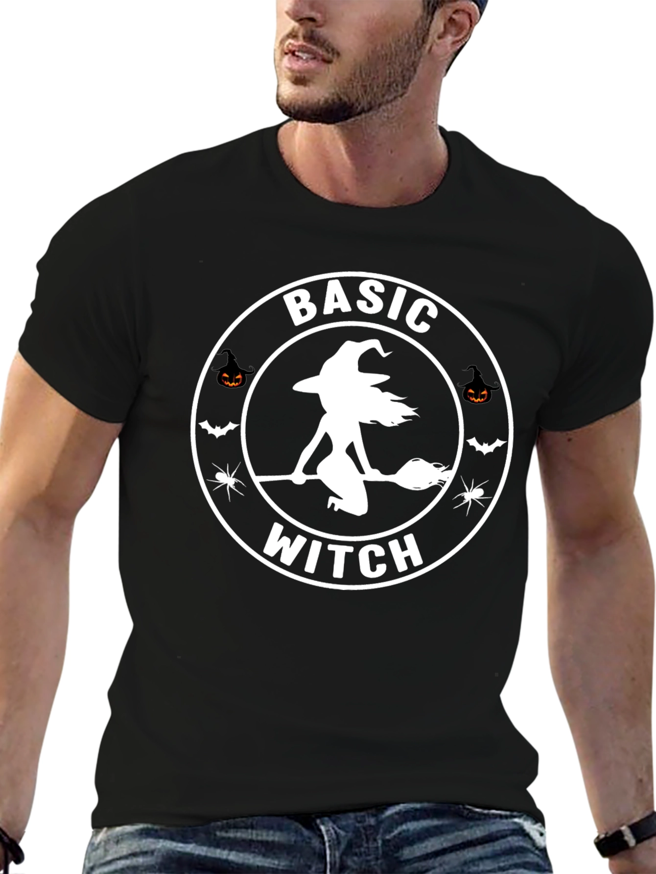 Basic Witch Graphic Tee - Halloween Apparel