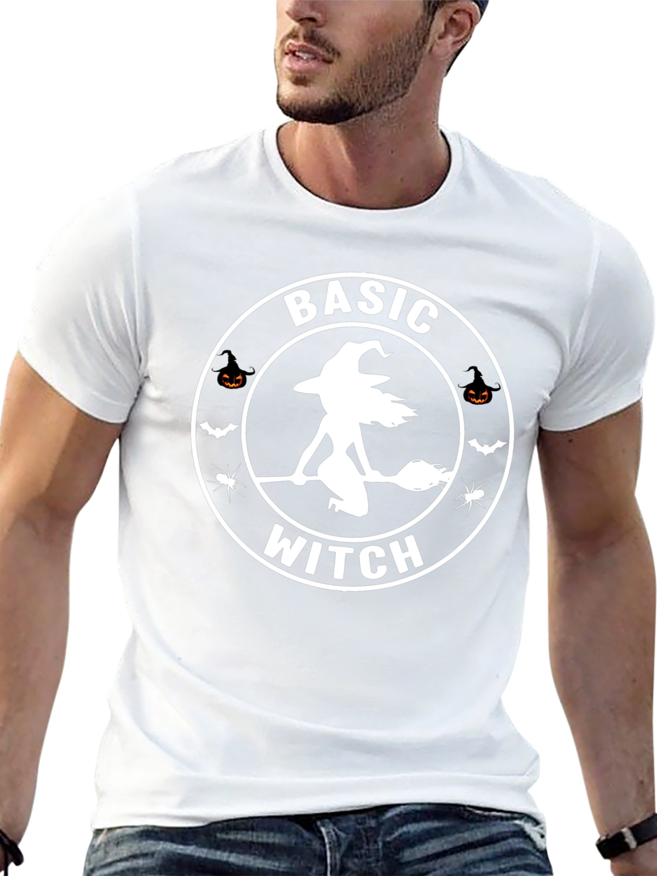 Basic Witch Graphic Tee - Halloween Apparel