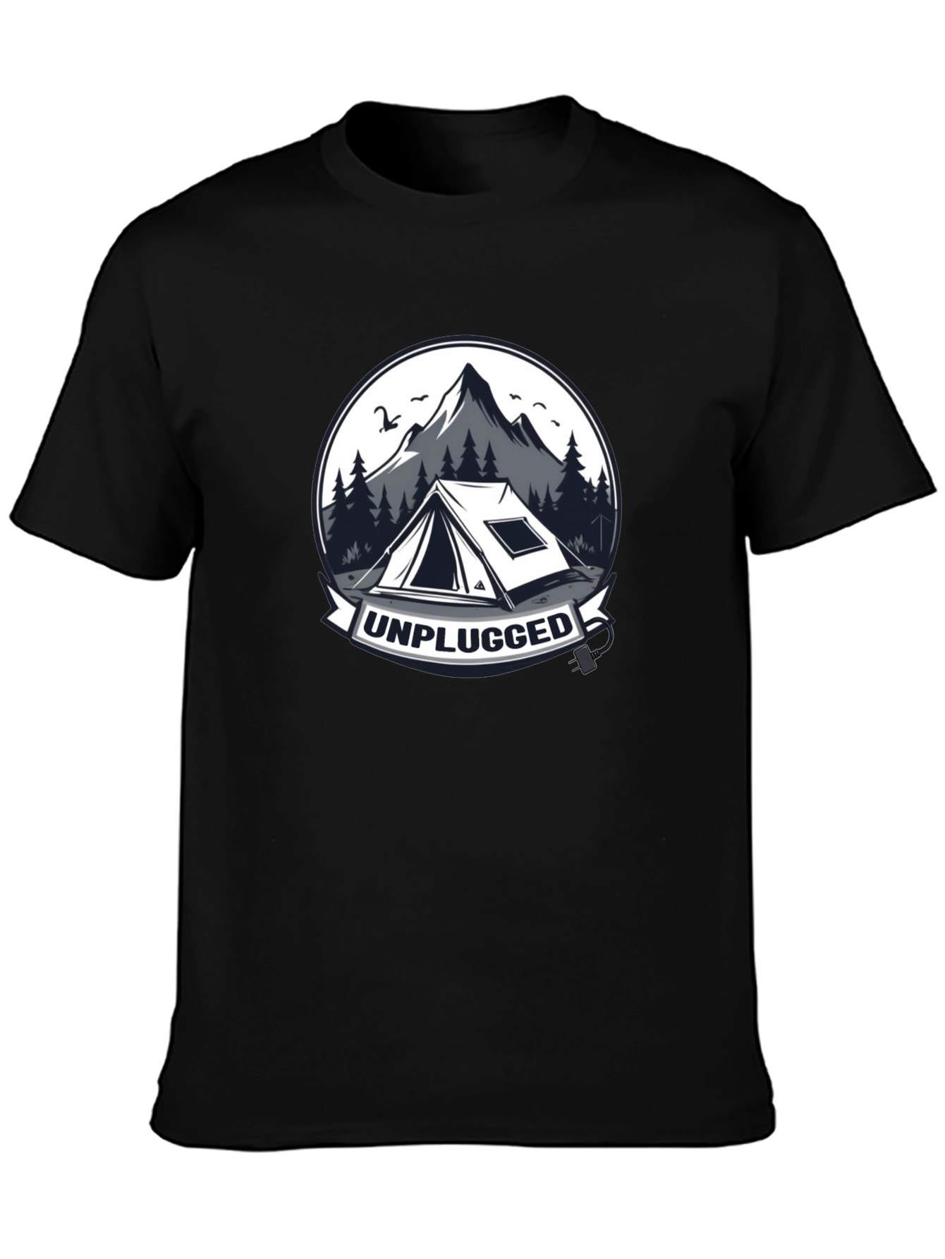 Unplugged Camping Graphic T-Shirt