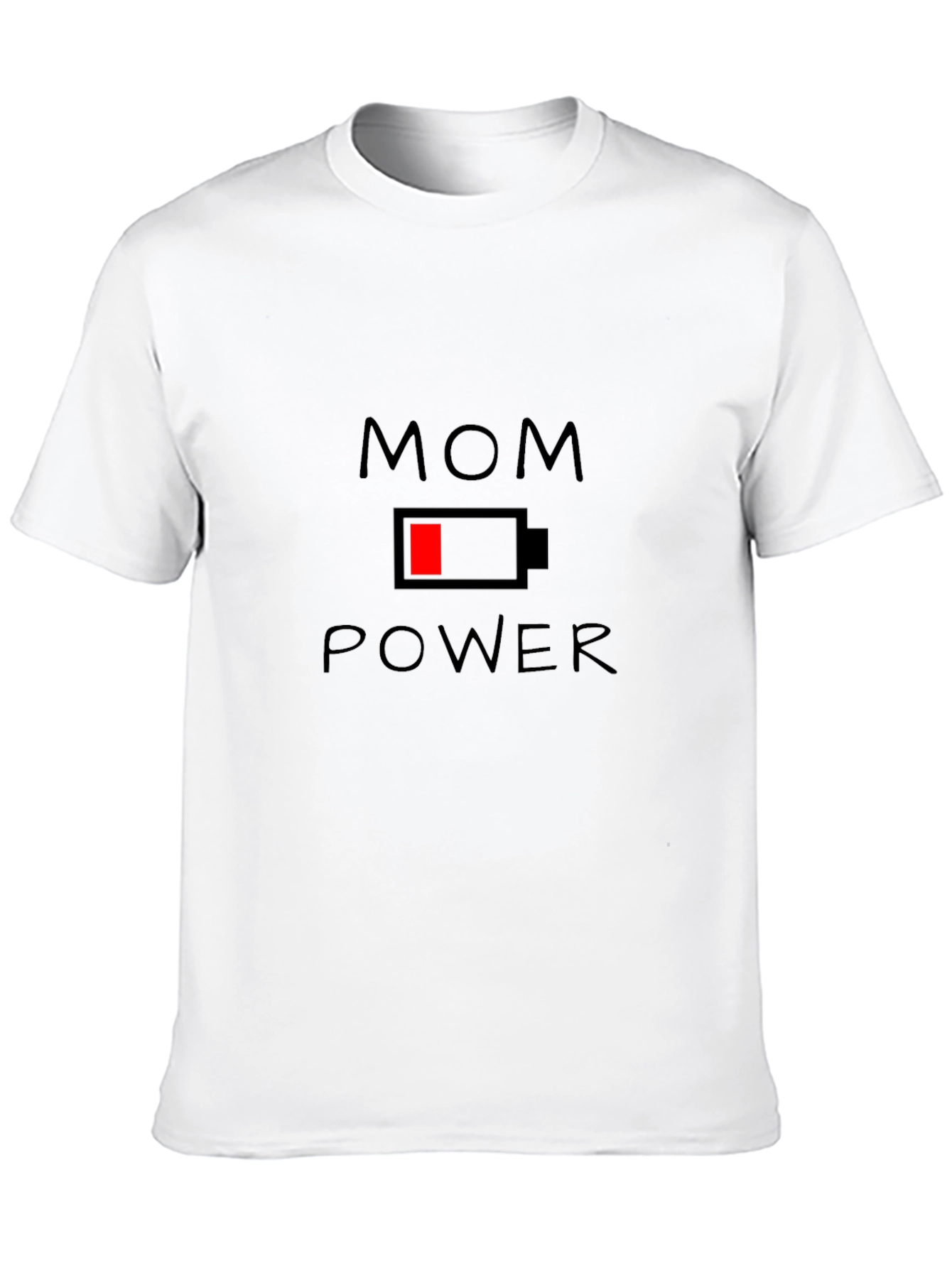 Mom Power Low Battery T-Shirt - Black