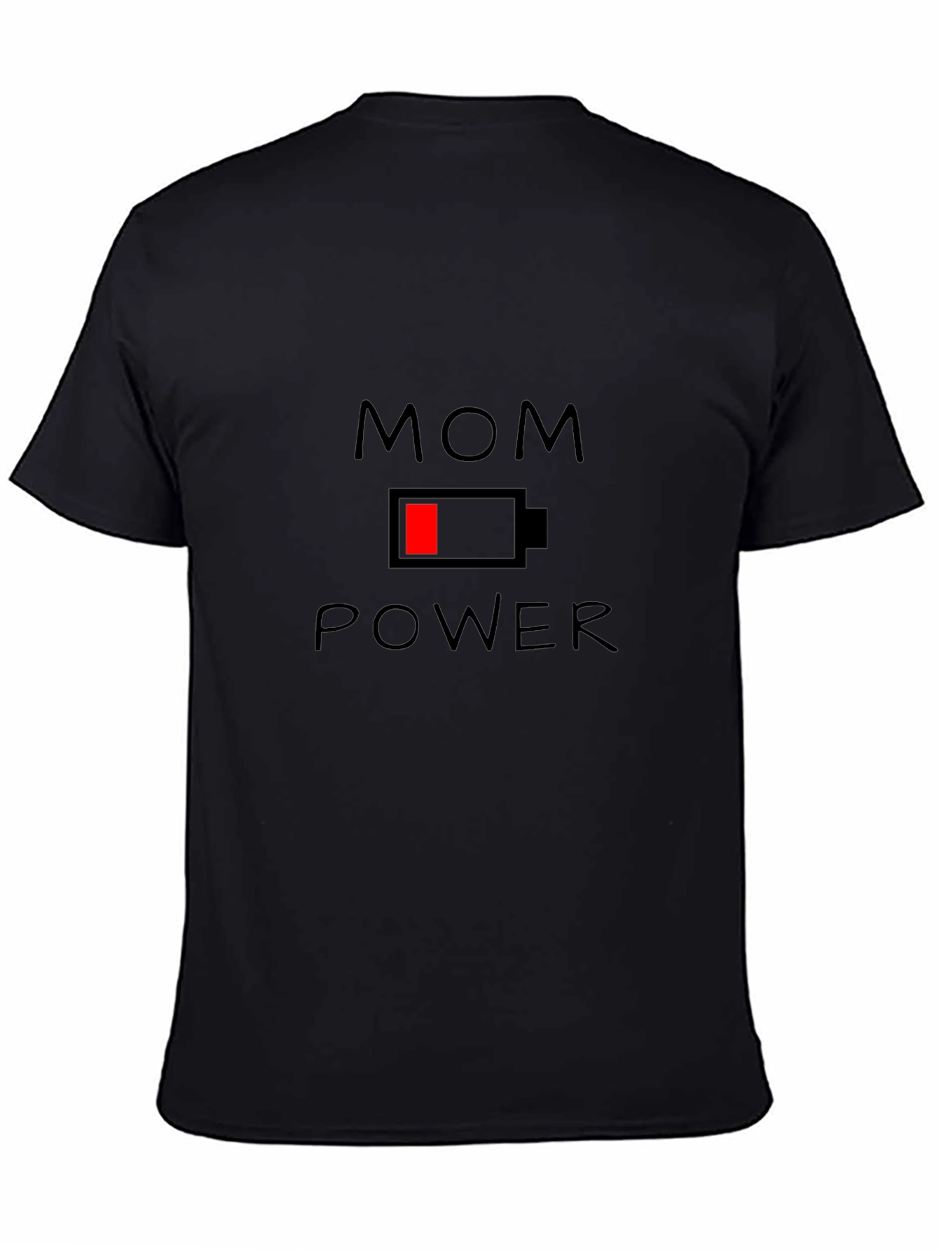 Mom Power Low Battery T-Shirt - Black
