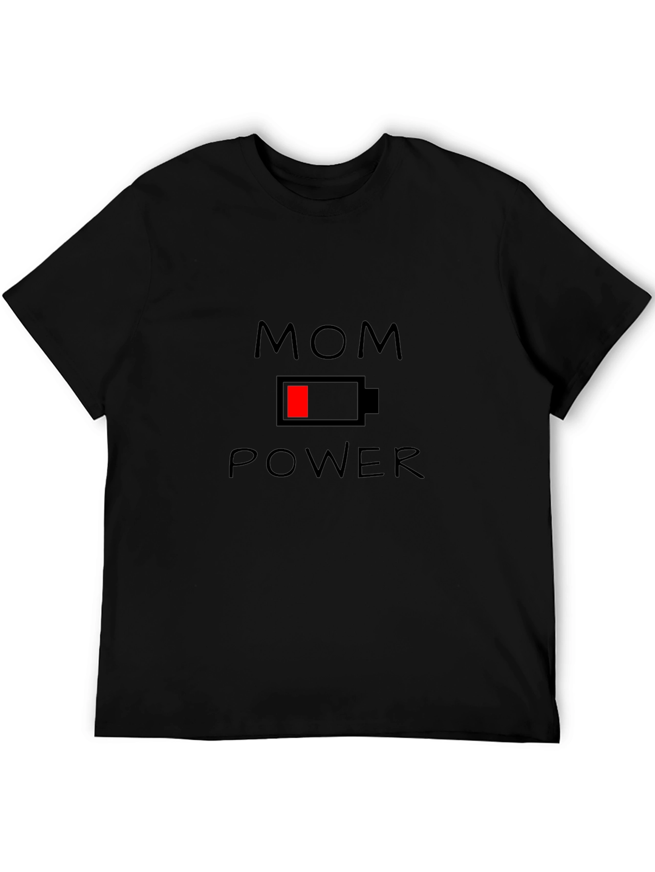 Mom Power Low Battery T-Shirt - Black