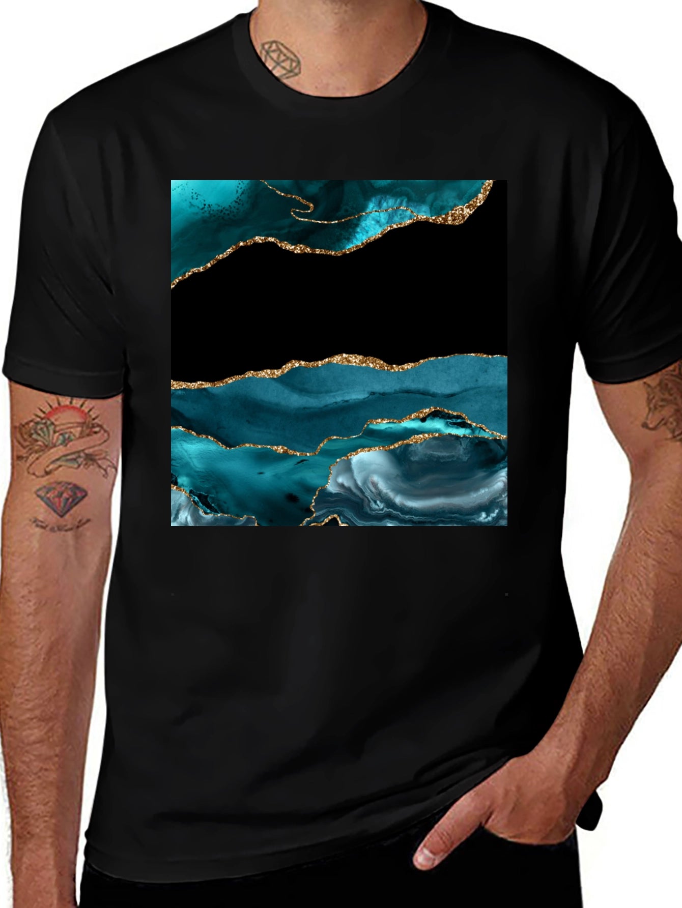 Abstract Art Tee - Black