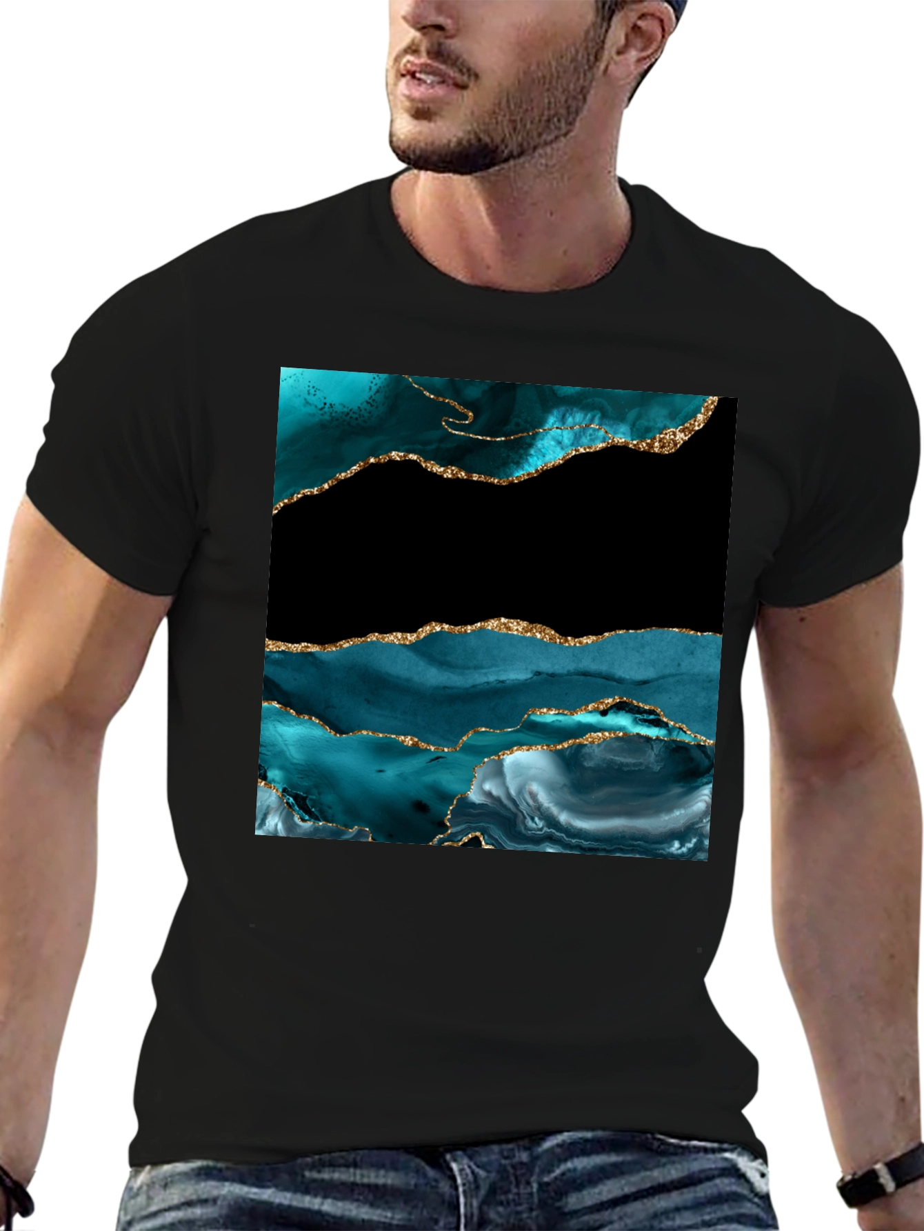 Abstract Art Tee - Black