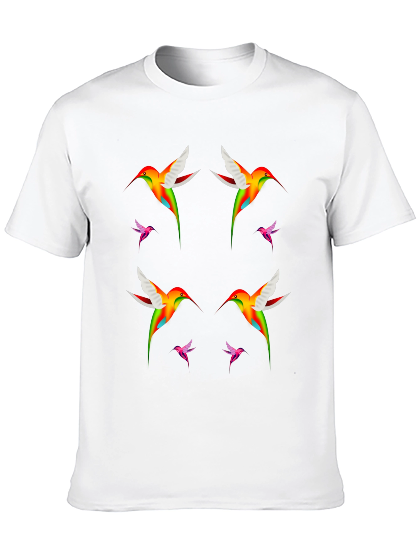 Hummingbird Graphic Print Black Tee