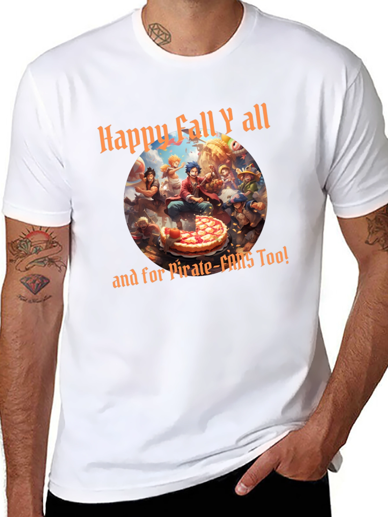 Happy Fall One Piece Anime T-Shirt