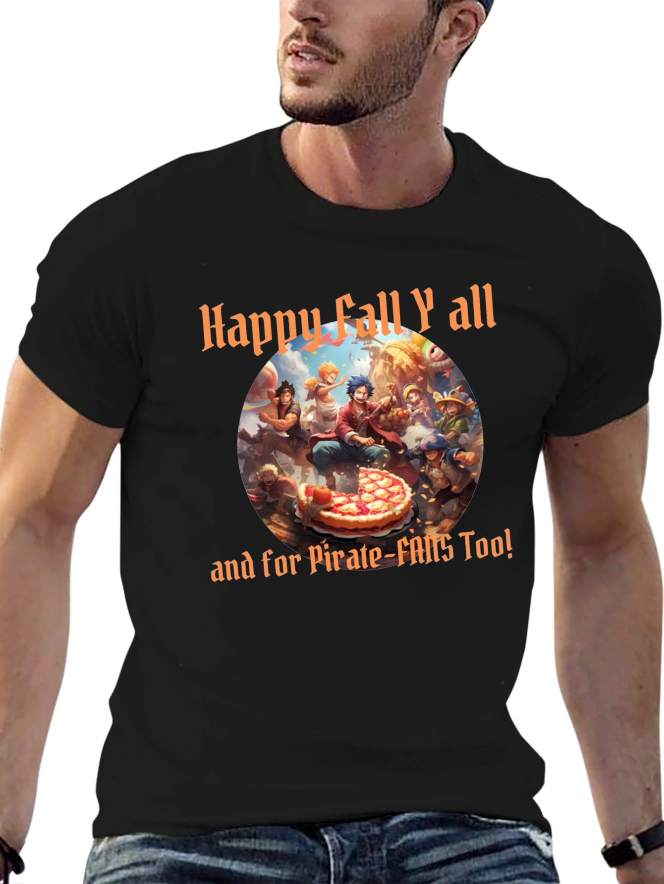 Happy Fall One Piece Anime T-Shirt