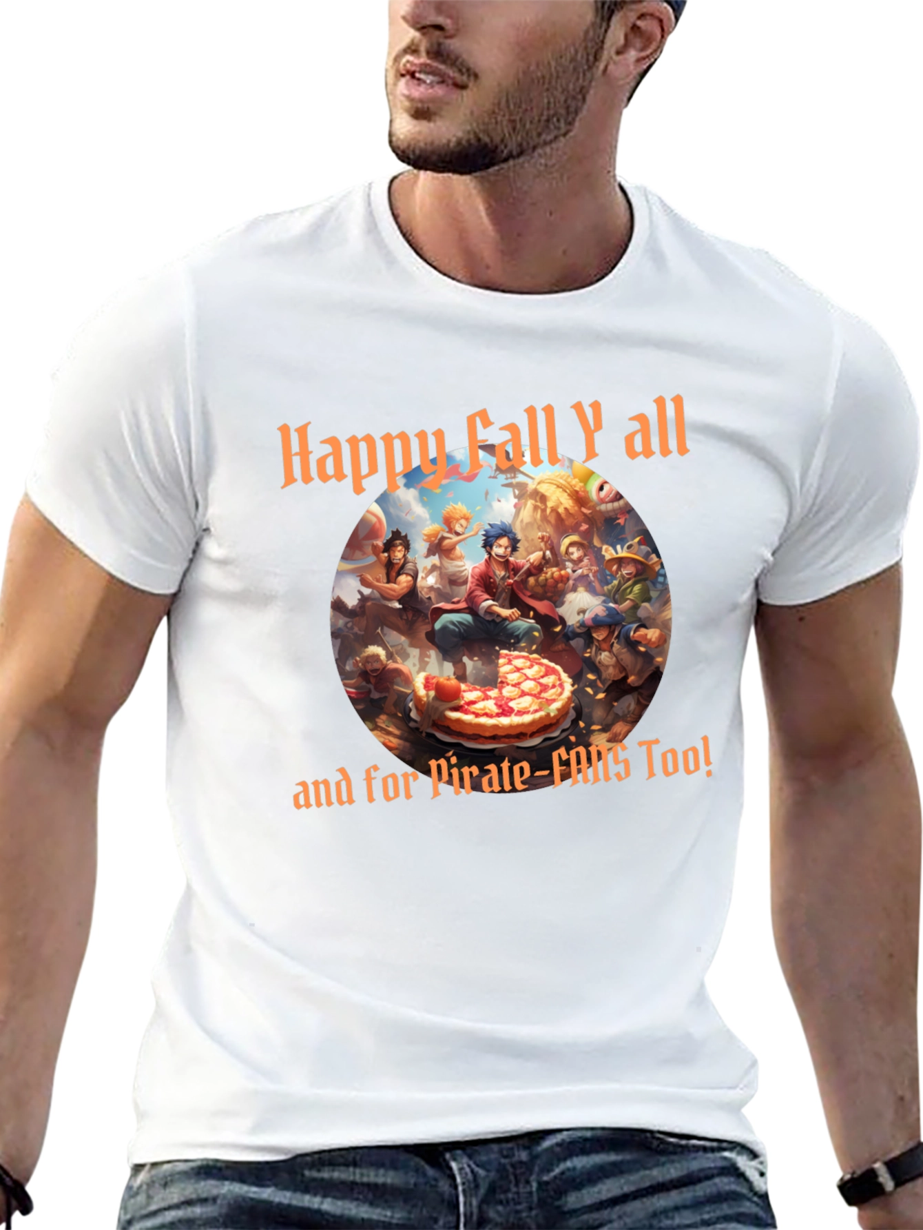 Happy Fall One Piece Anime T-Shirt