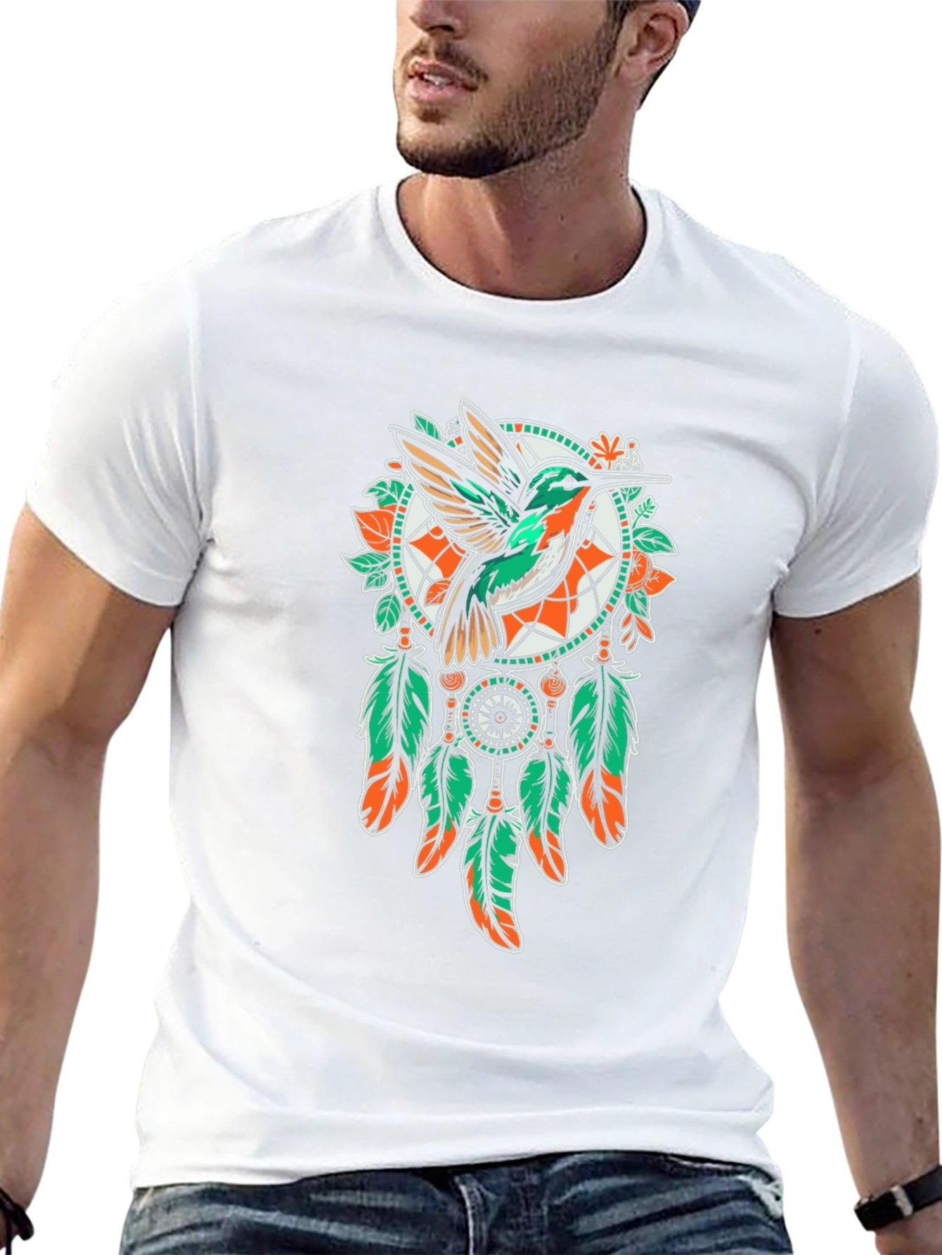 Hummingbird Dreamcatcher T-Shirt - Unique Graphic Tee