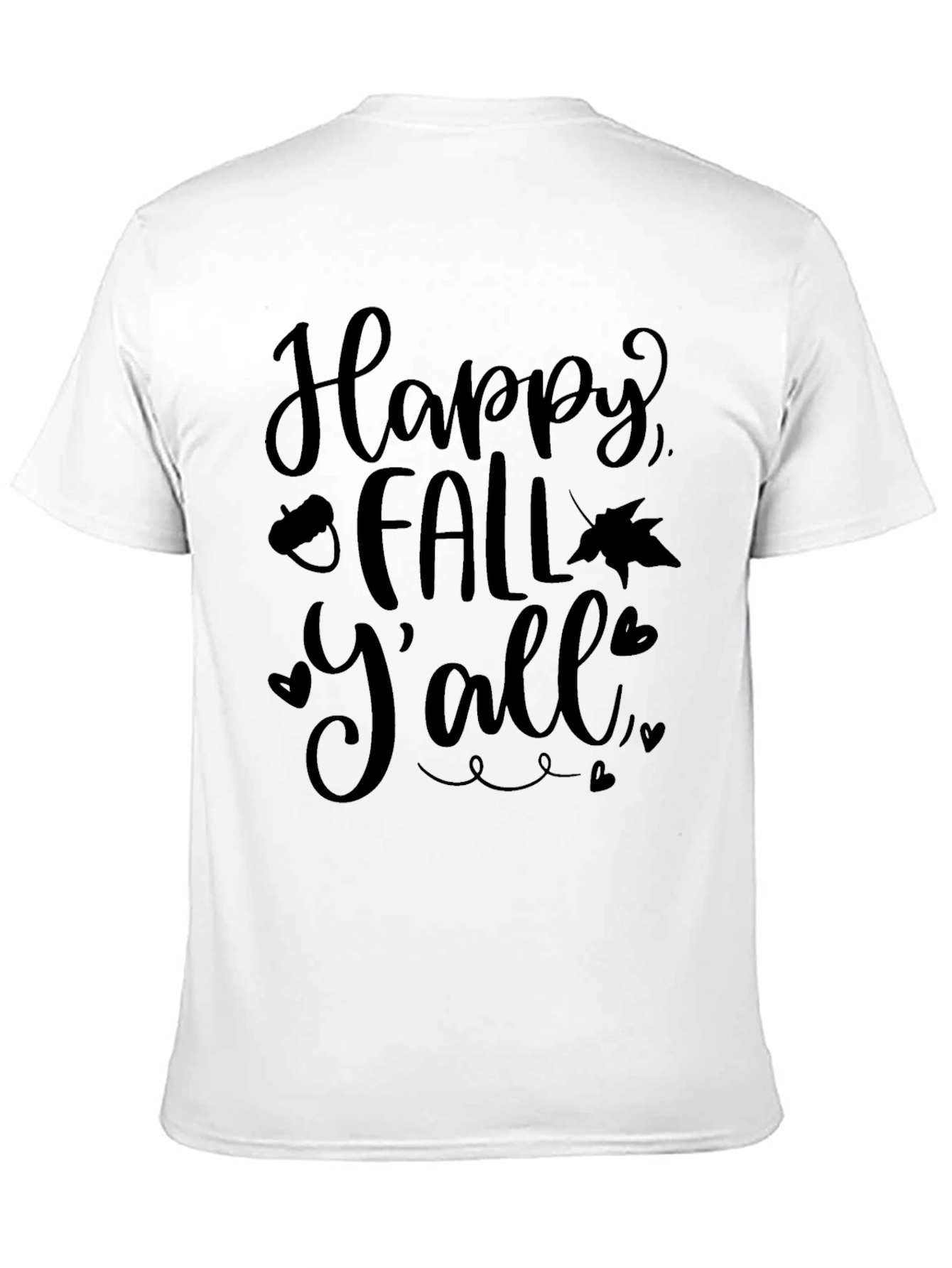 Happy Fall Yall Black Graphic Tee