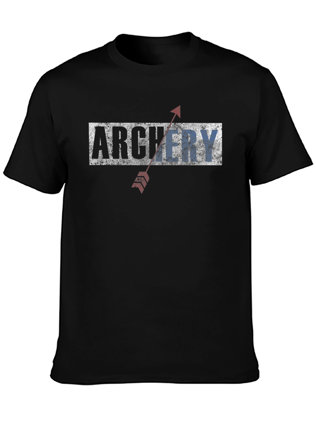 Archery Arrow Graphic Tee - Black Cotton Casual T-Shirt