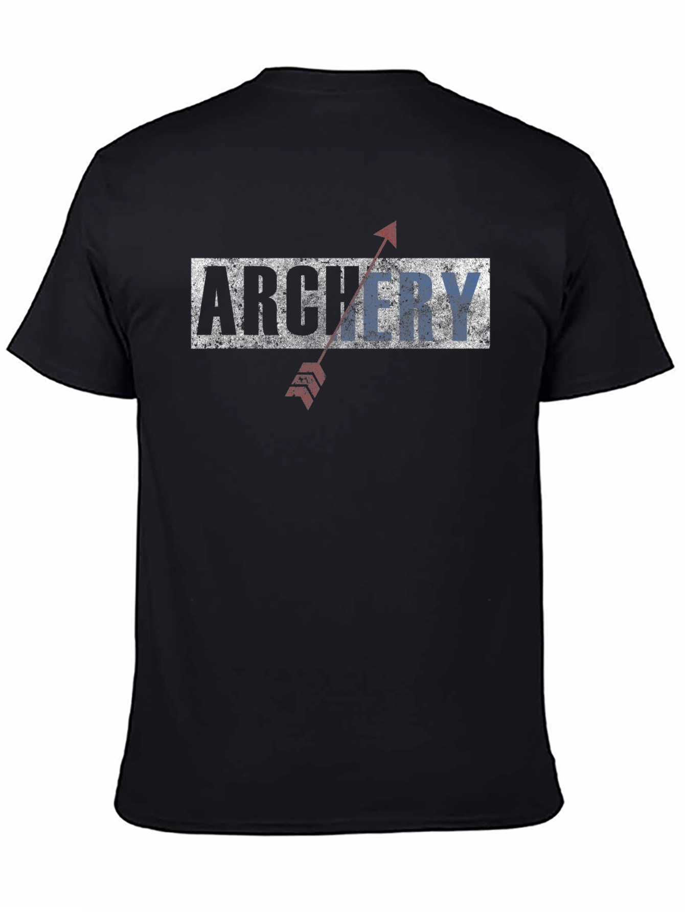 Archery Arrow Graphic Tee - Black Cotton Casual T-Shirt