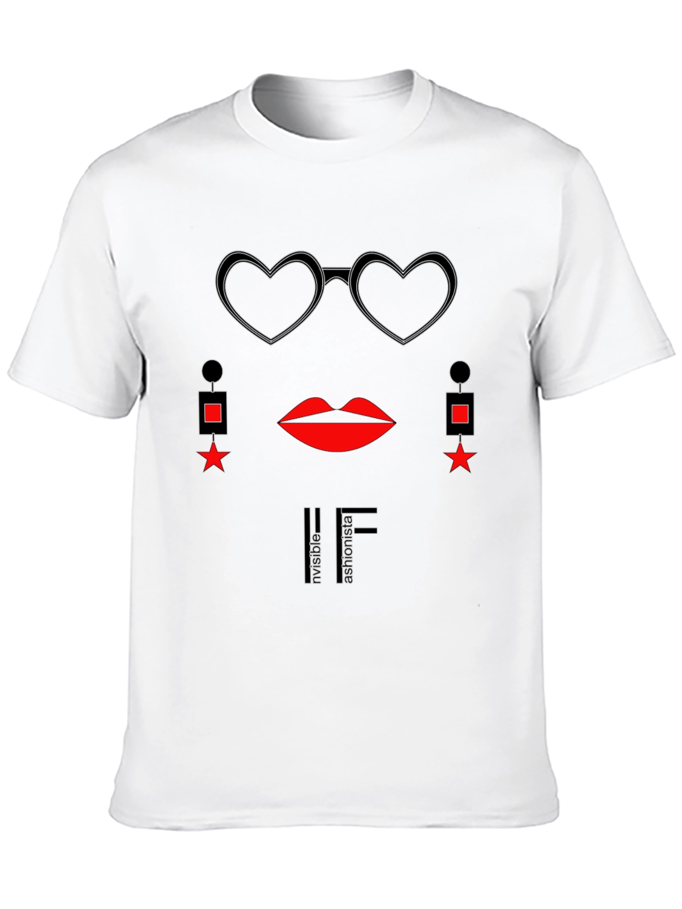 Heart Glasses Tee - Stylish Fashion Statement