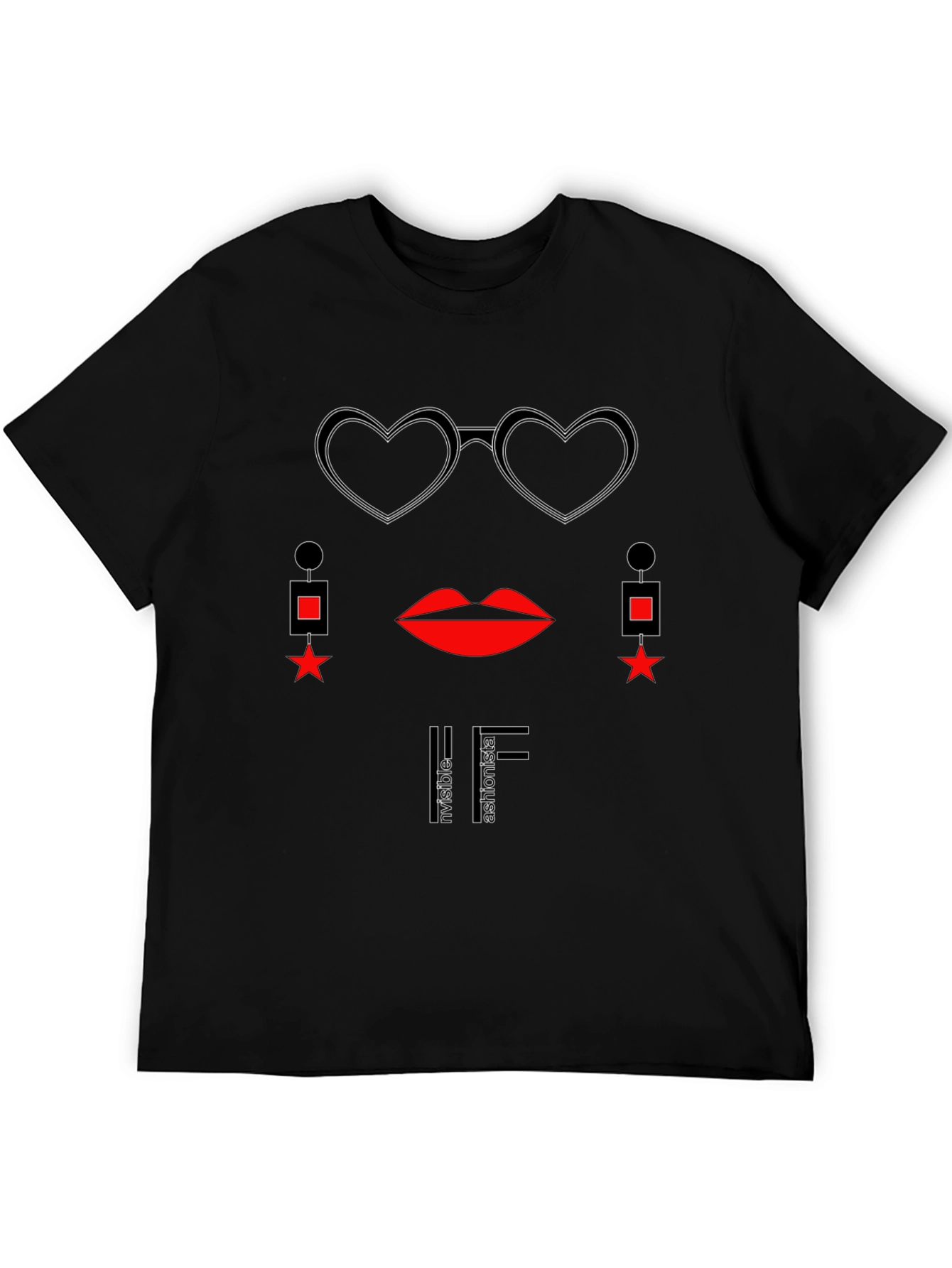 Heart Glasses Tee - Stylish Fashion Statement
