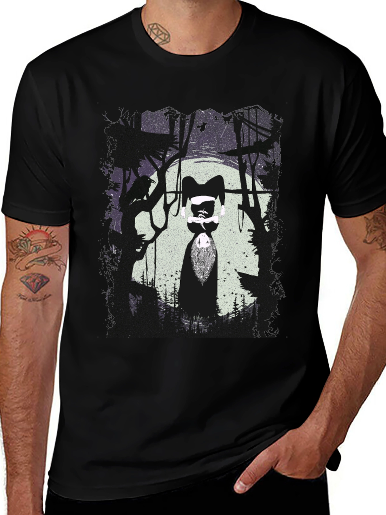 Upside Down Forest Graphic T-Shirt