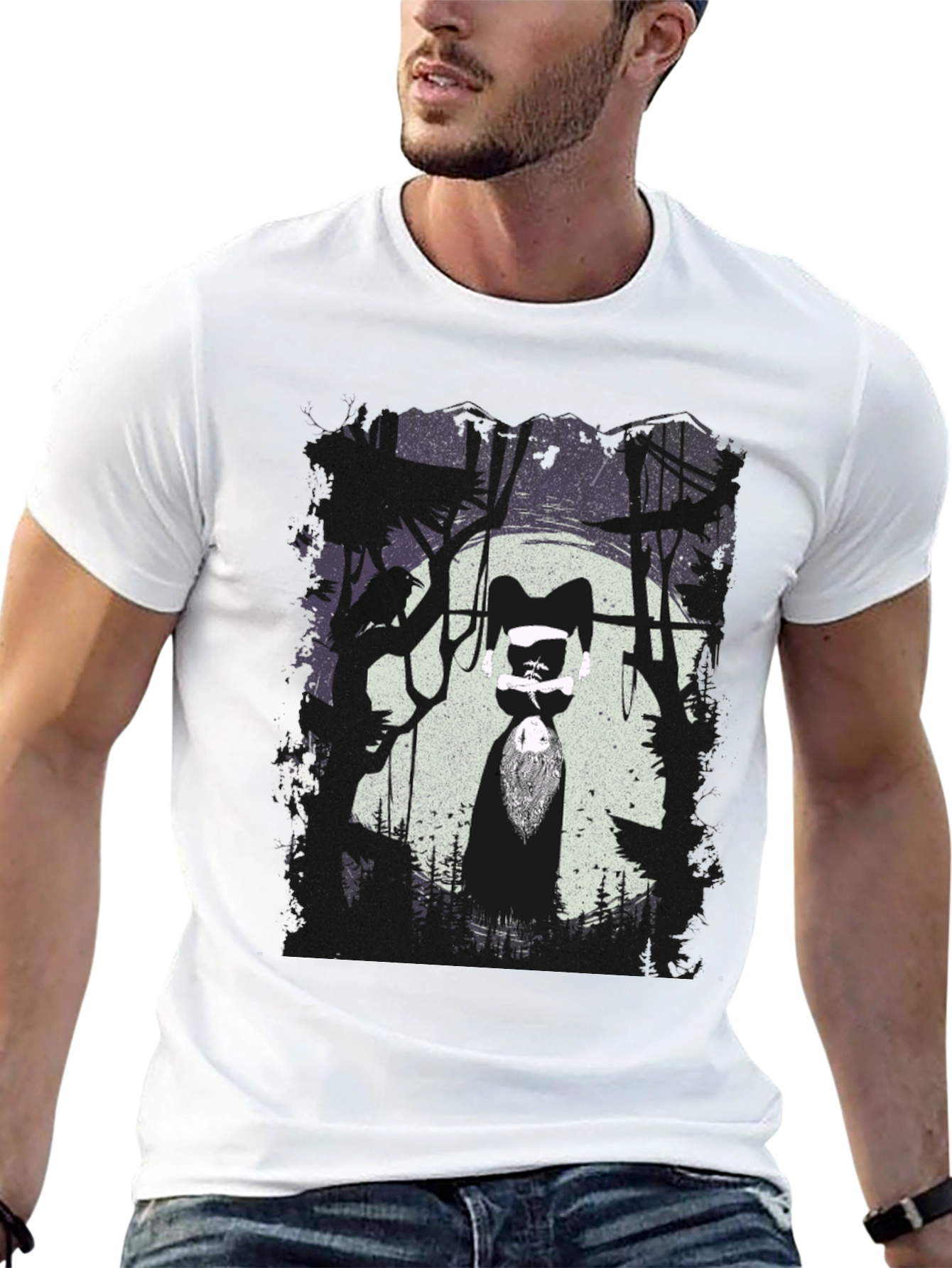 Upside Down Forest Graphic T-Shirt