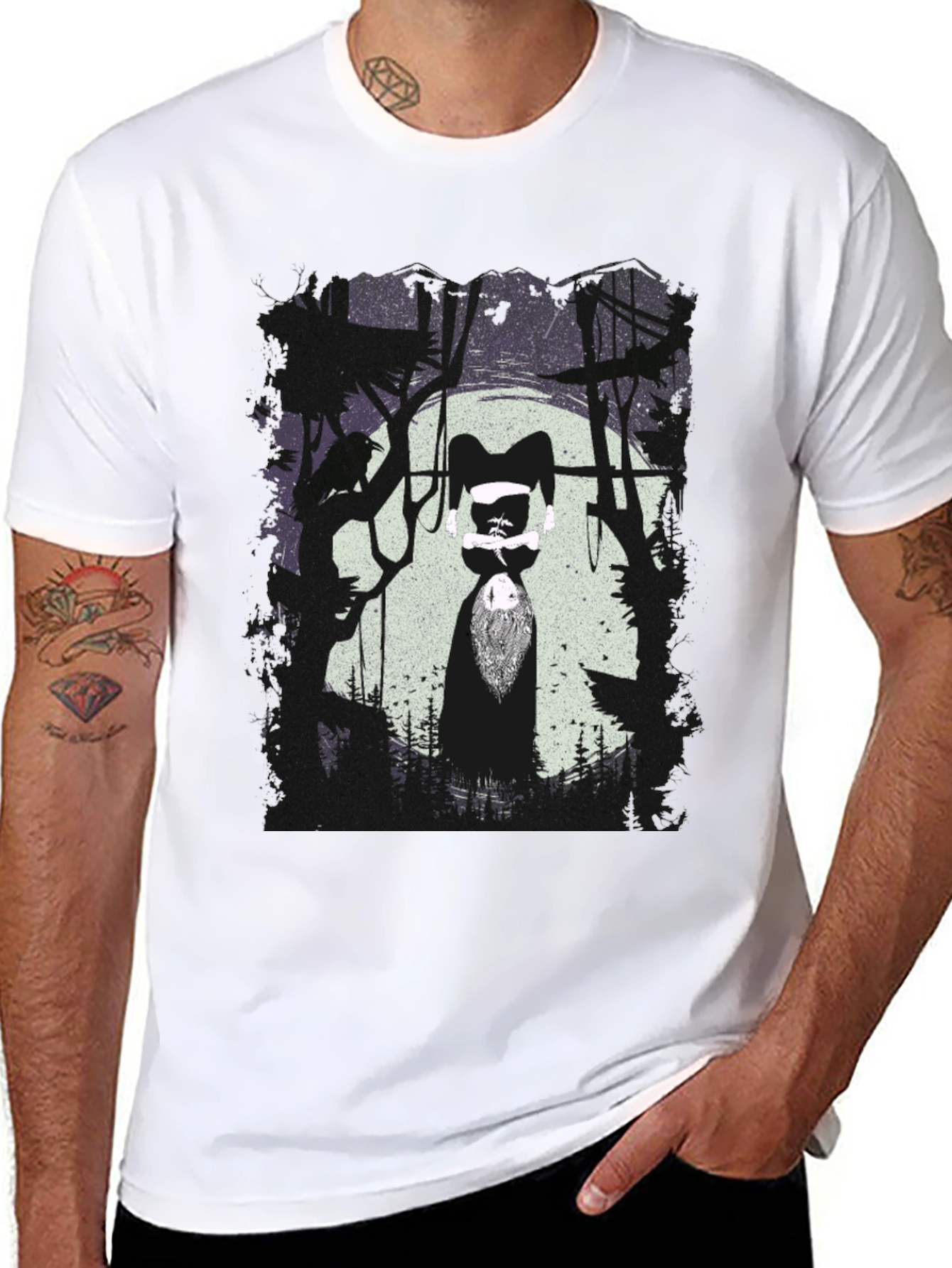 Upside Down Forest Graphic T-Shirt