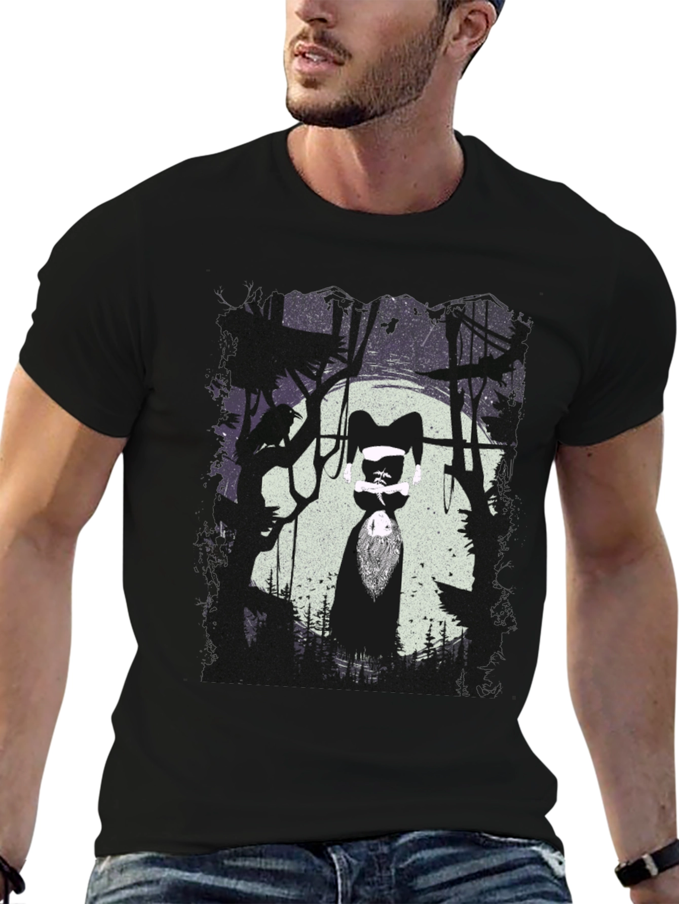Upside Down Forest Graphic T-Shirt