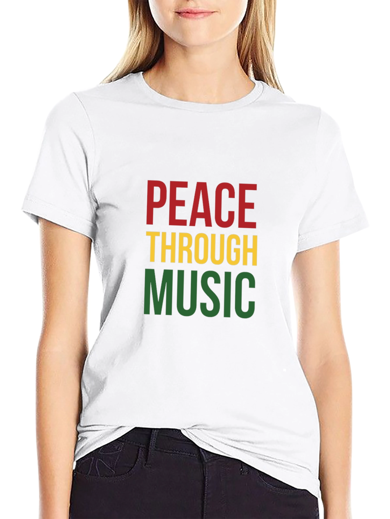 Peace Through Music Graphic T-Shirt