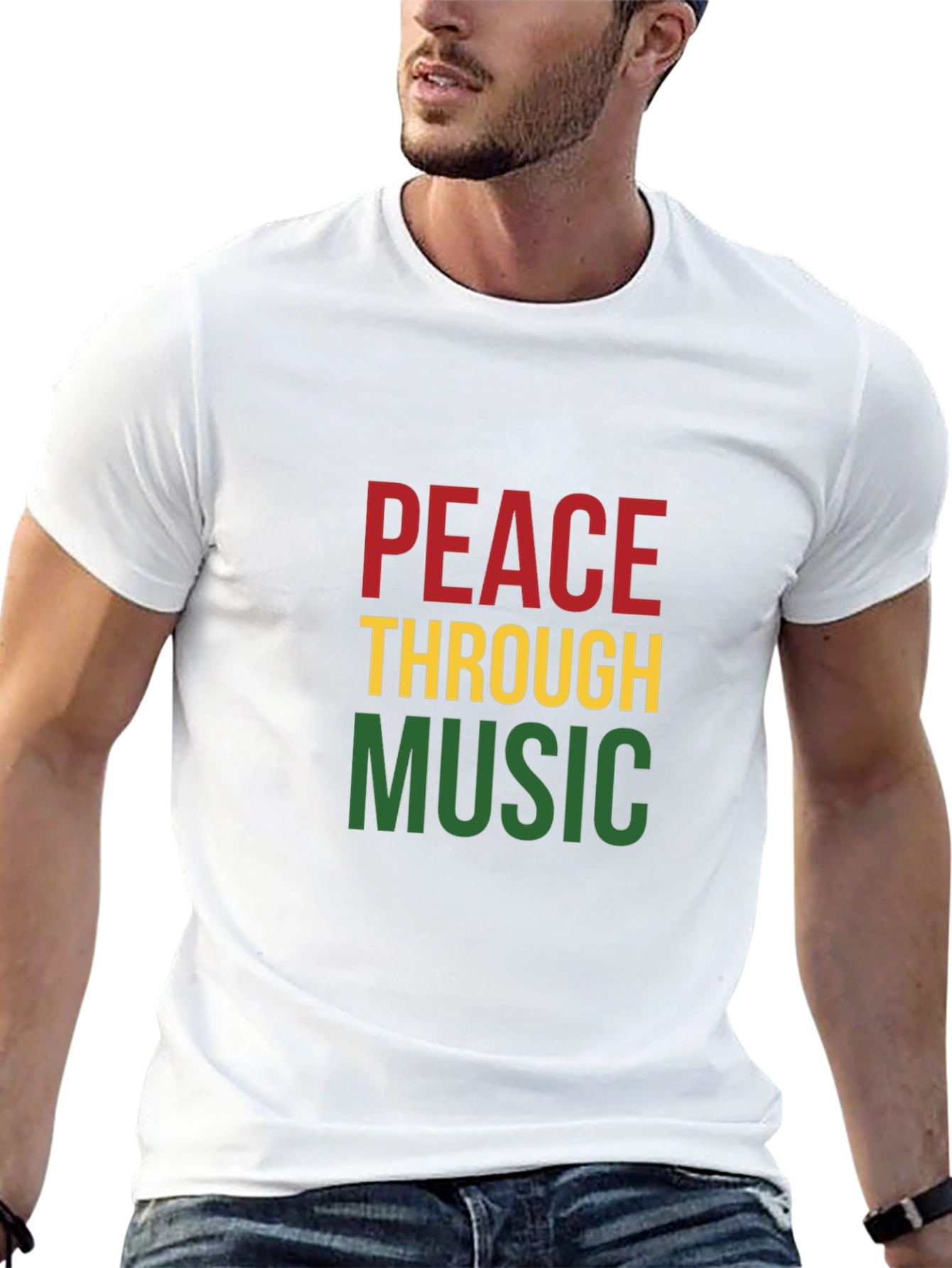 Peace Through Music Graphic T-Shirt