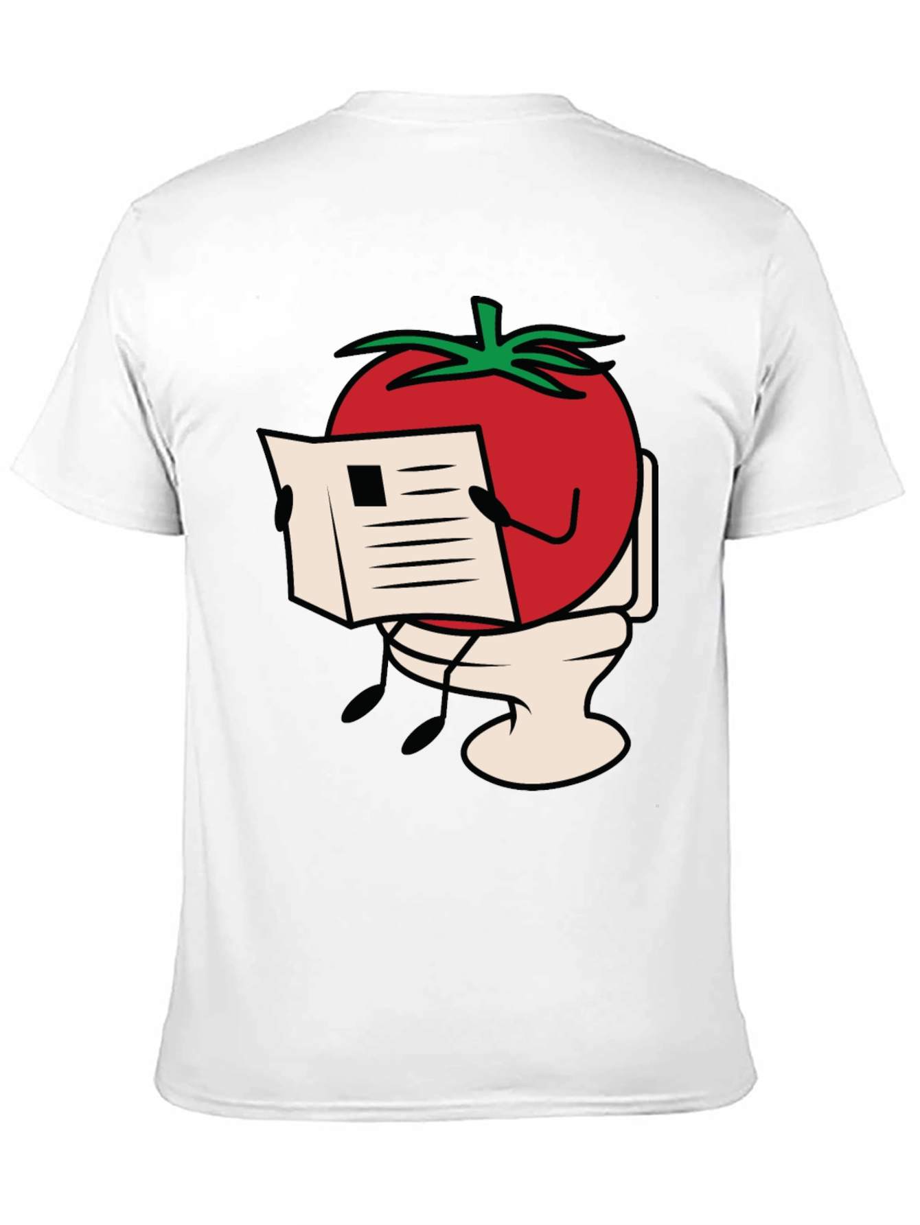 Tomato on Toilet Funny Graphic T-Shirt
