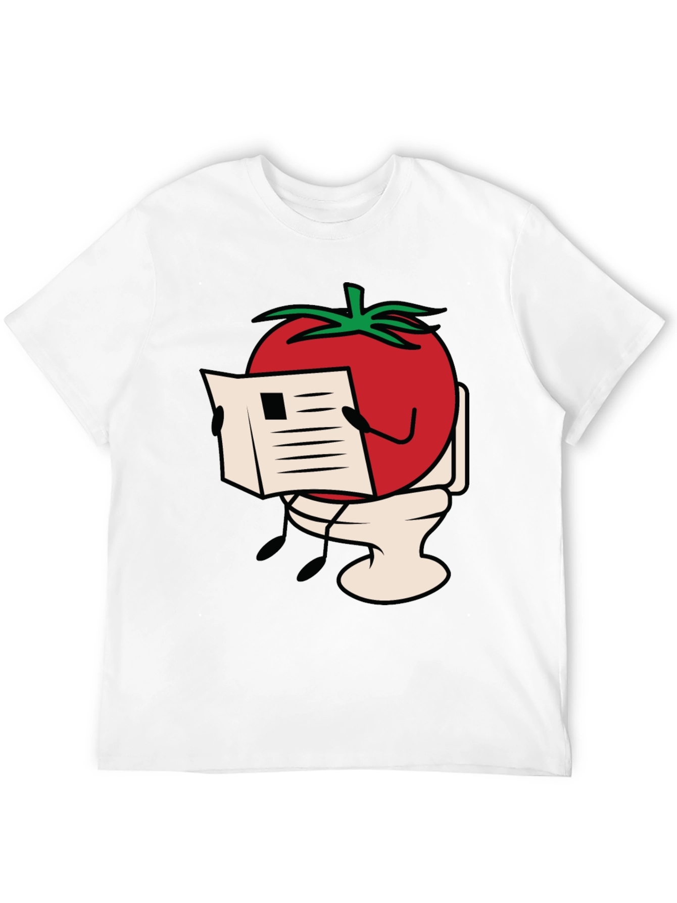 Tomato on Toilet Funny Graphic T-Shirt