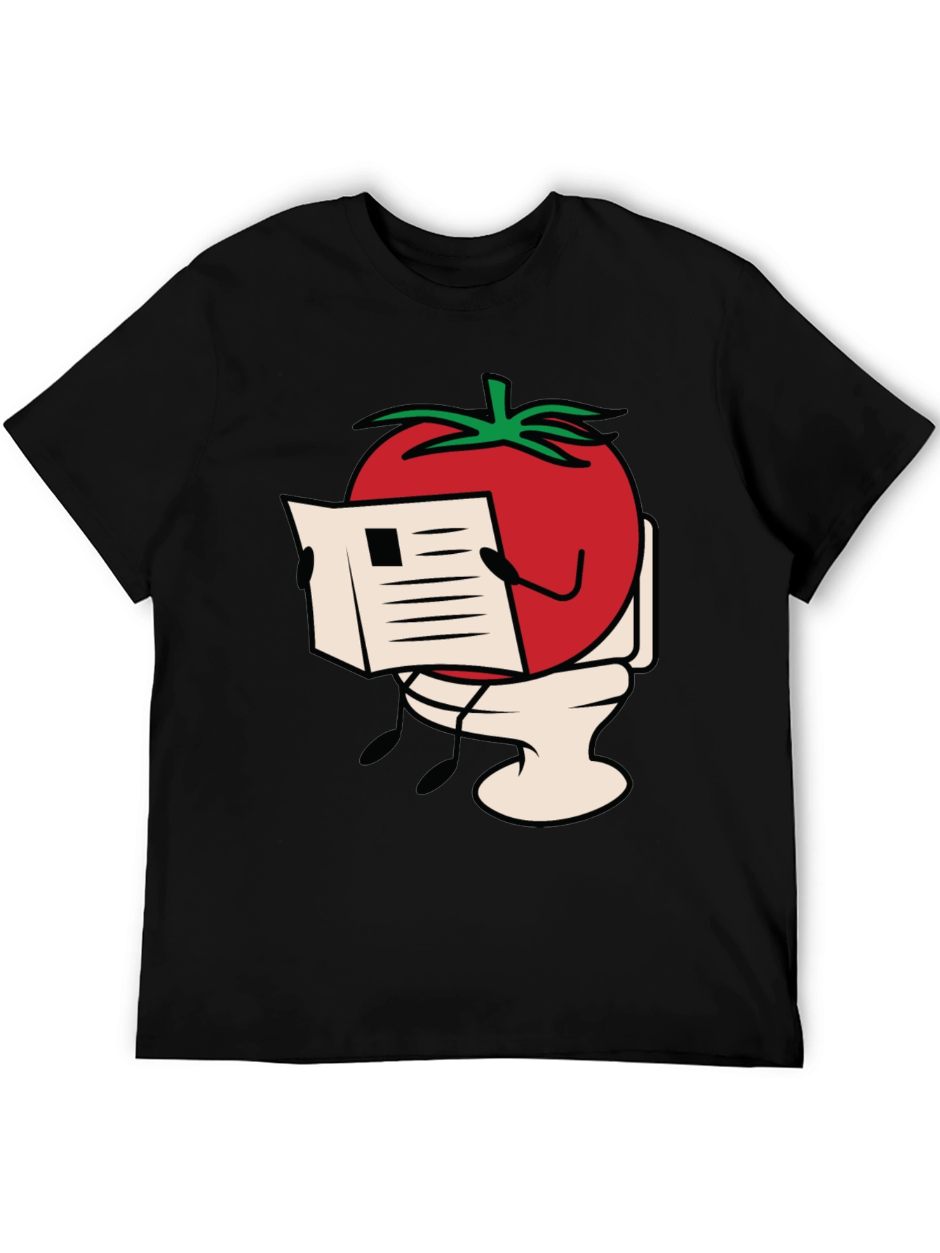 Tomato on Toilet Funny Graphic T-Shirt