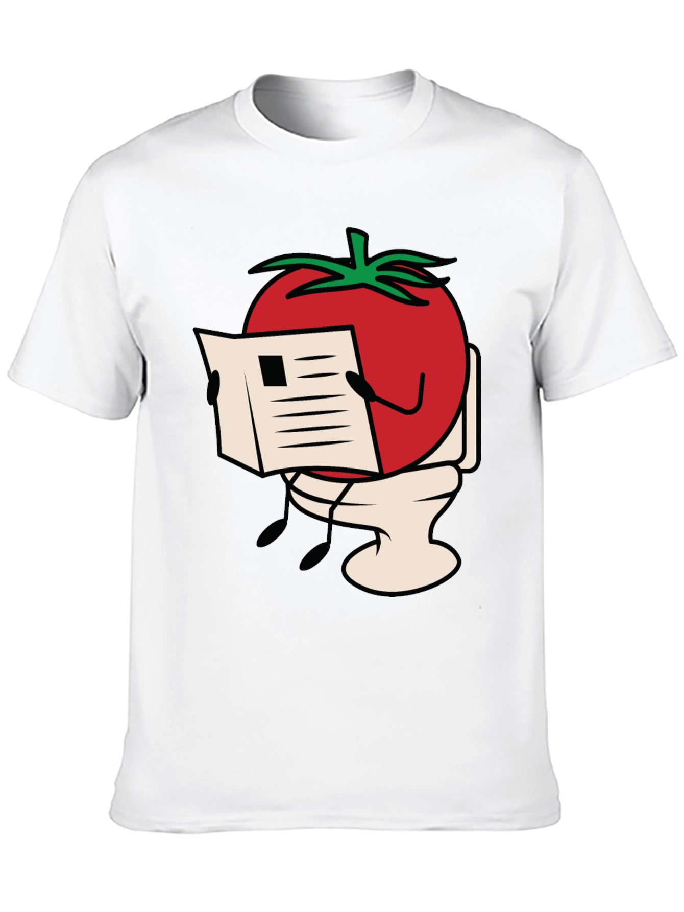 Tomato on Toilet Funny Graphic T-Shirt