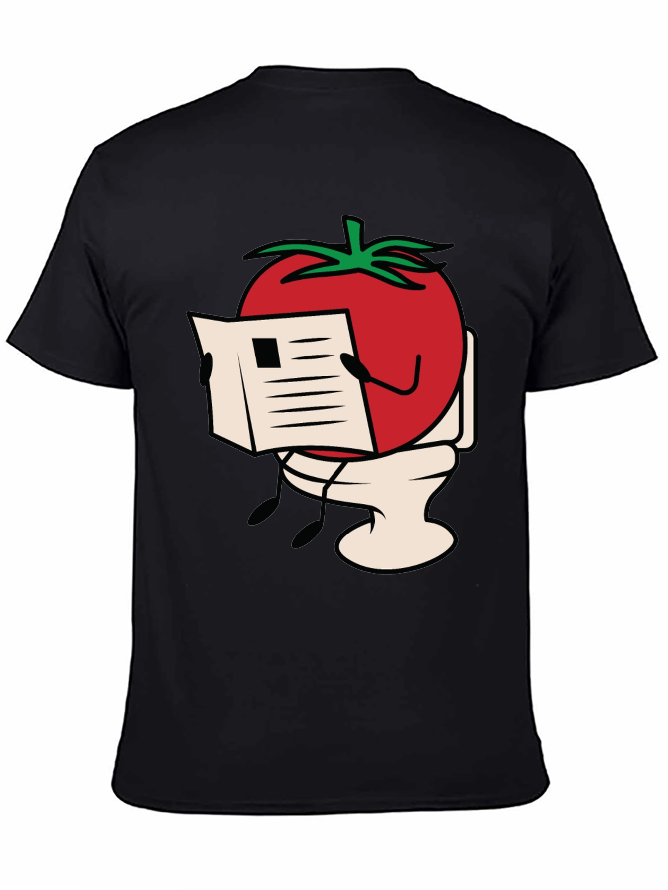 Tomato on Toilet Funny Graphic T-Shirt