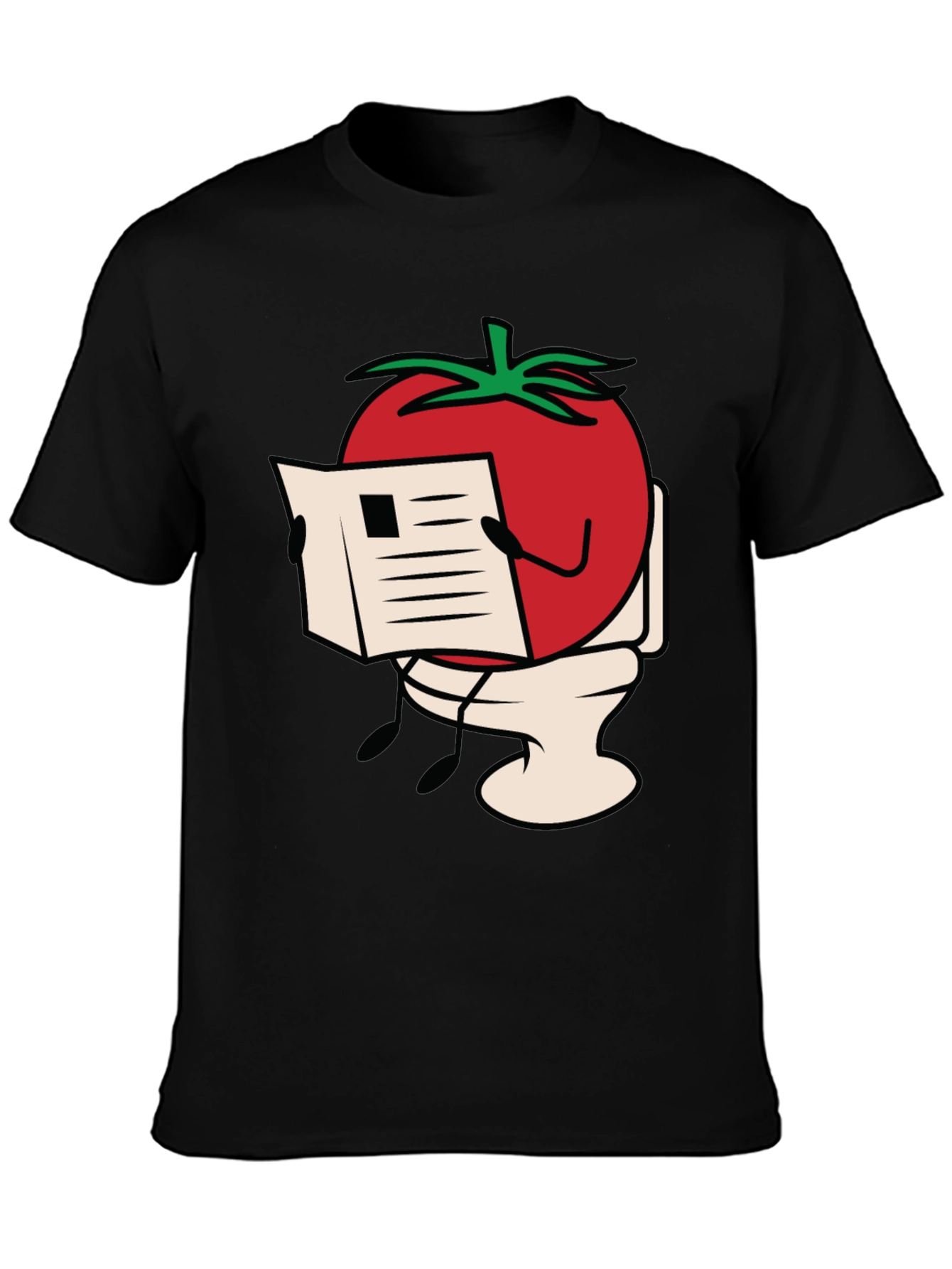 Tomato on Toilet Funny Graphic T-Shirt