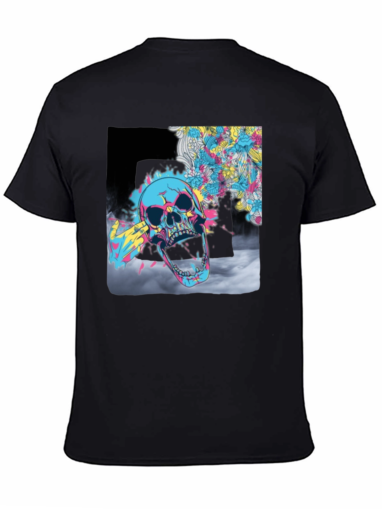 Vibrant Skull Graphic T-Shirt - Bold Artistic Design