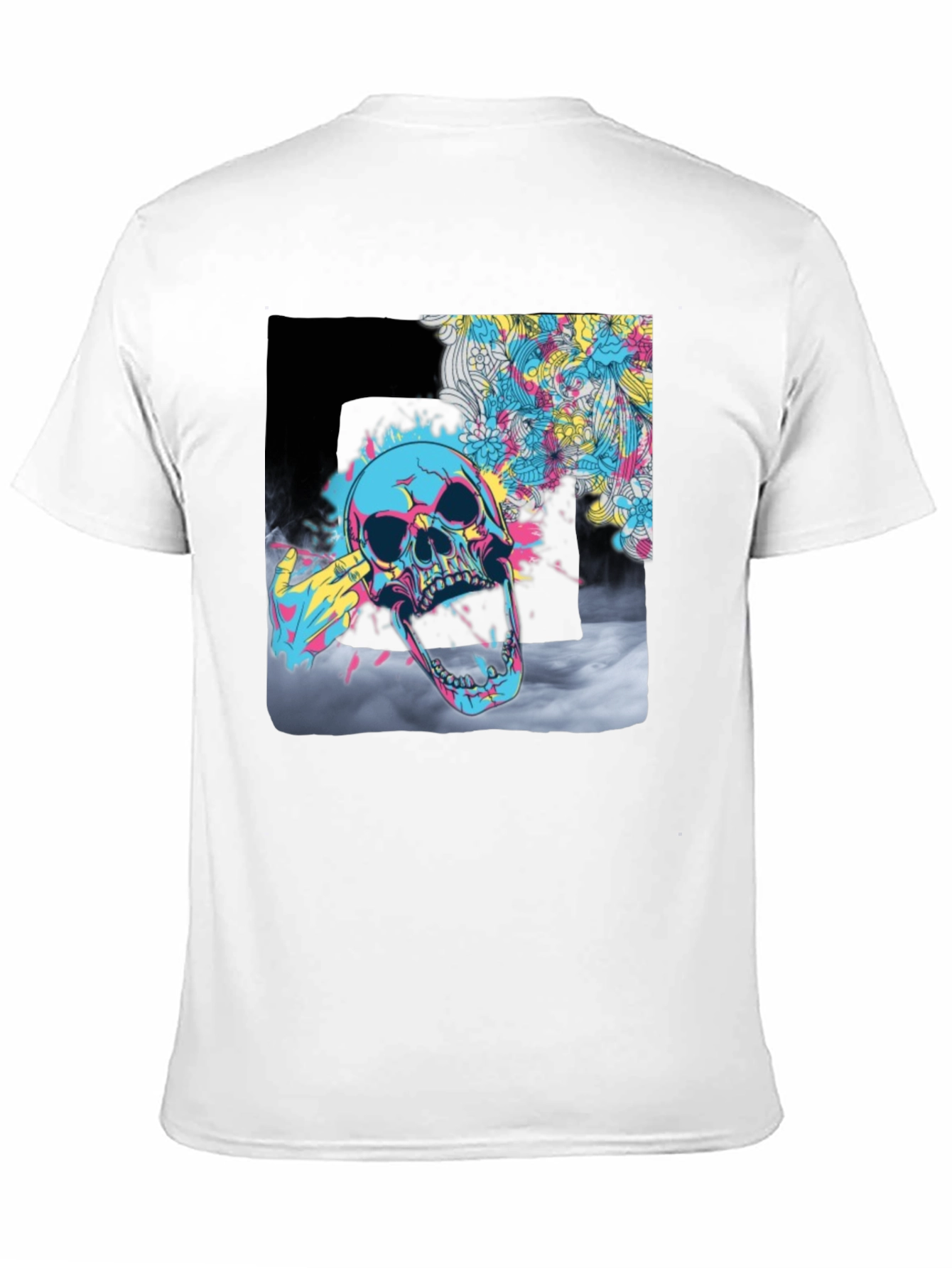 Vibrant Skull Graphic T-Shirt - Bold Artistic Design