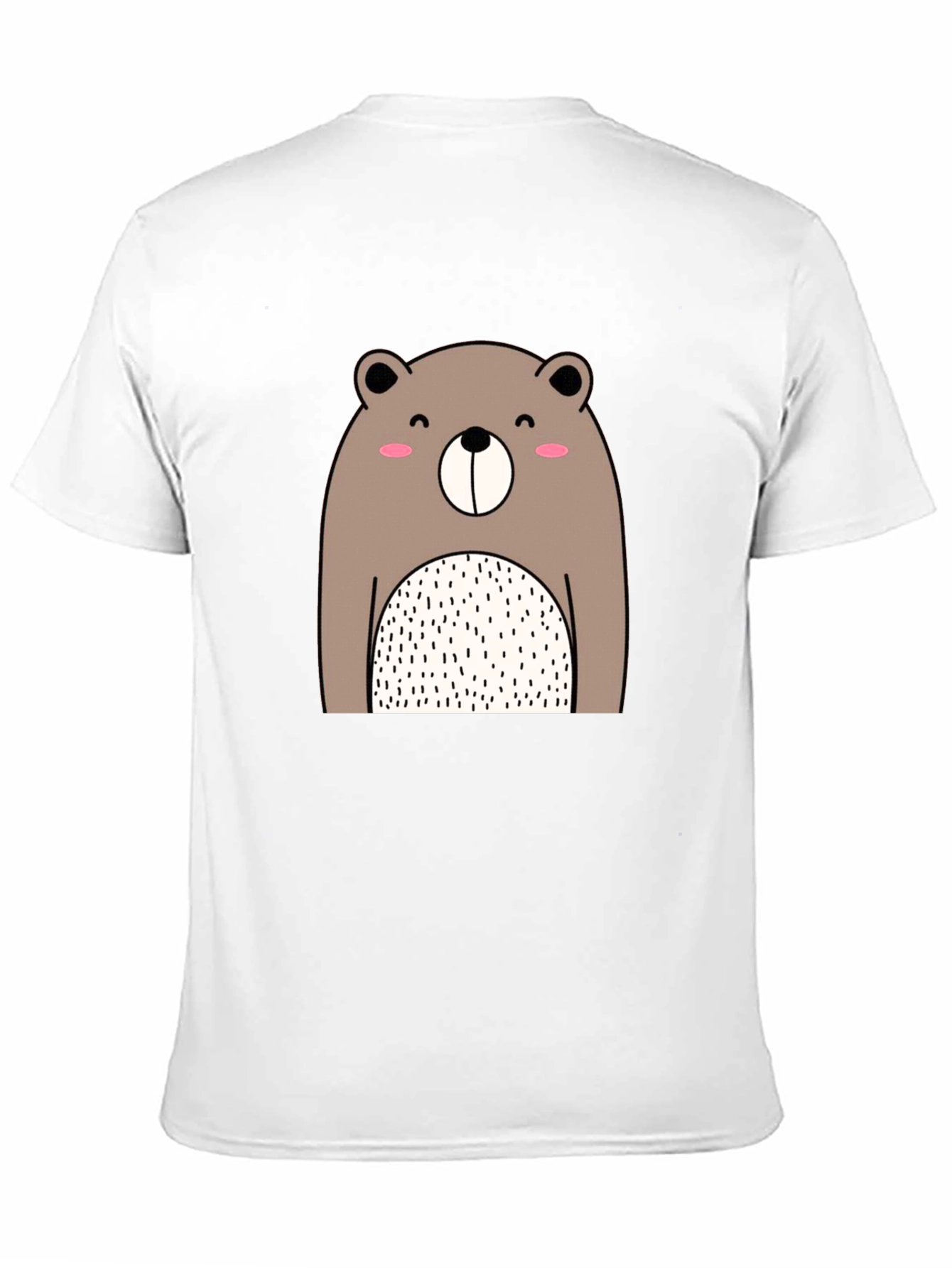 Cute Bear Graphic Black T-Shirt