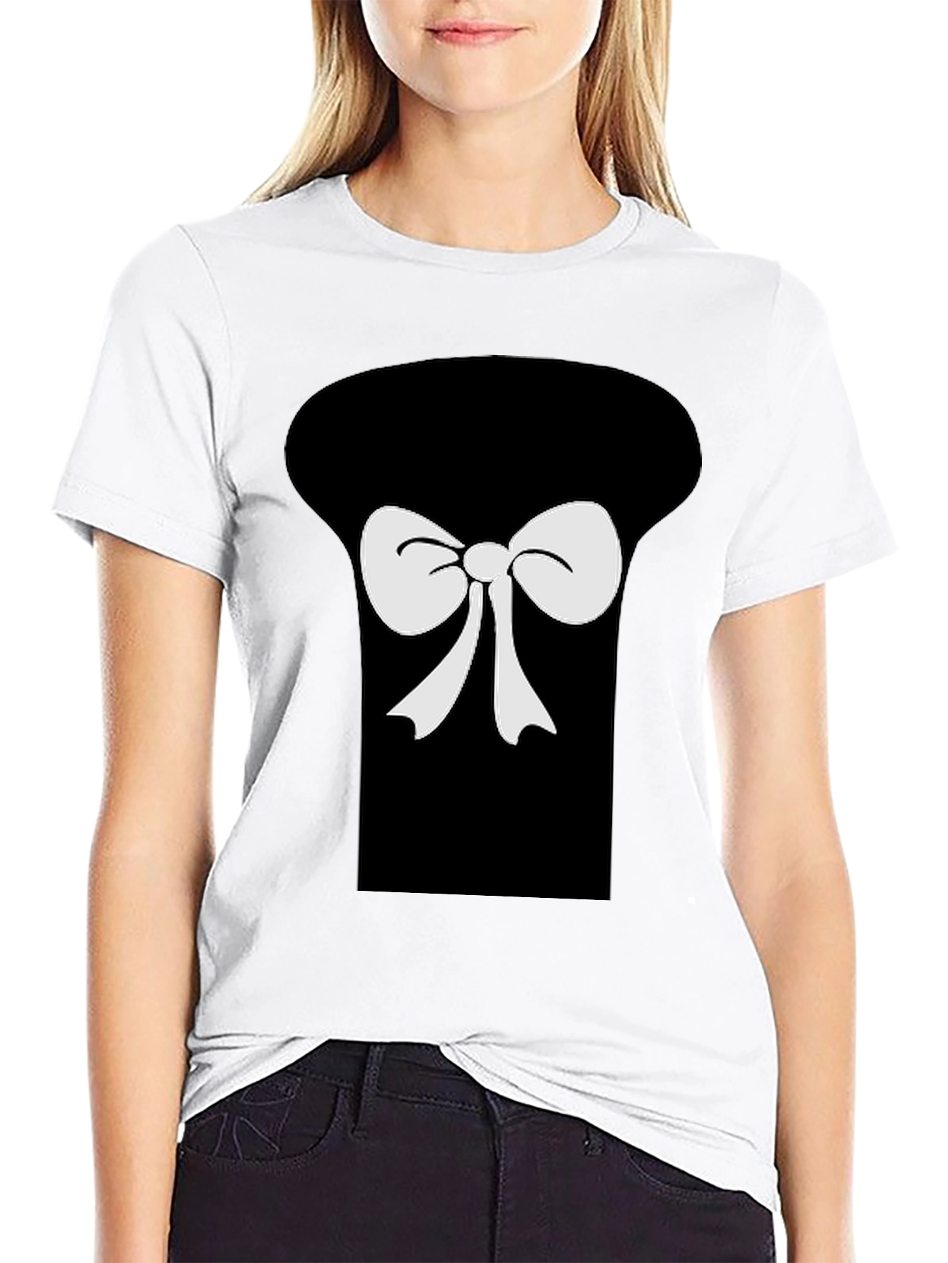 Bow Tie Graphic Tee - Classic Black