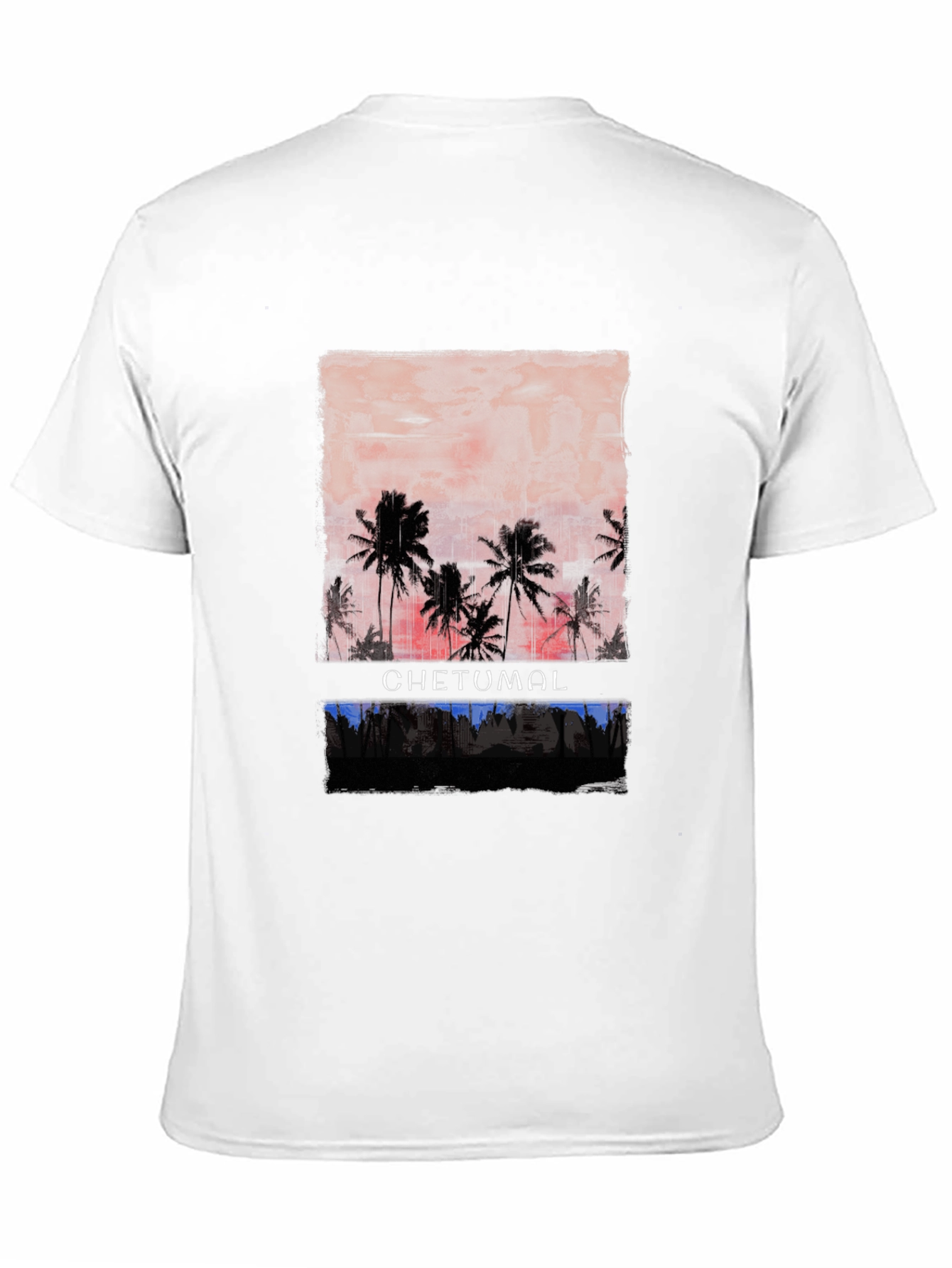 Chetumal Sunset Palm Tree T-Shirt