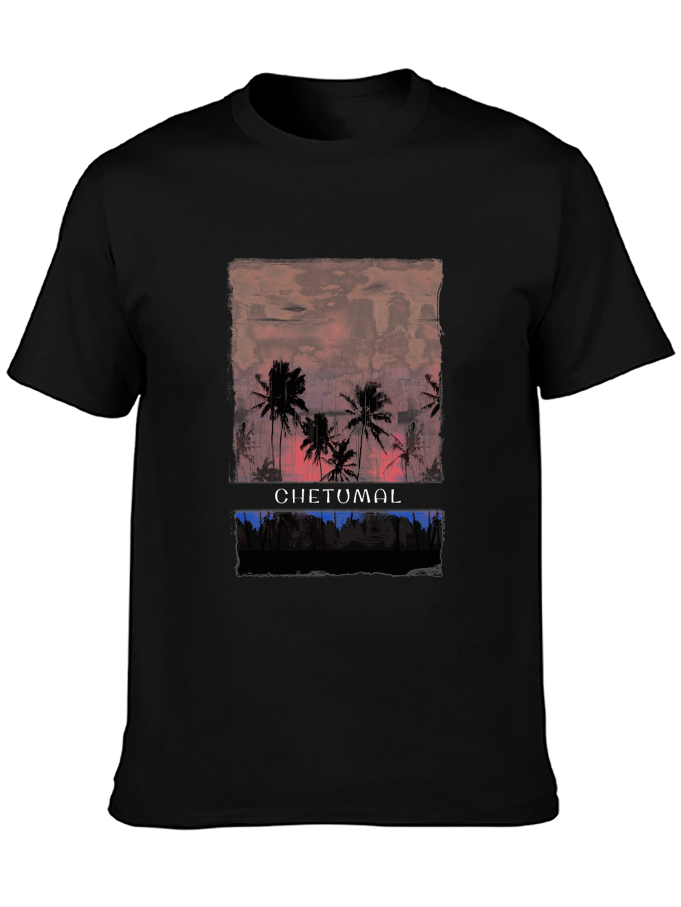 Chetumal Sunset Palm Tree T-Shirt