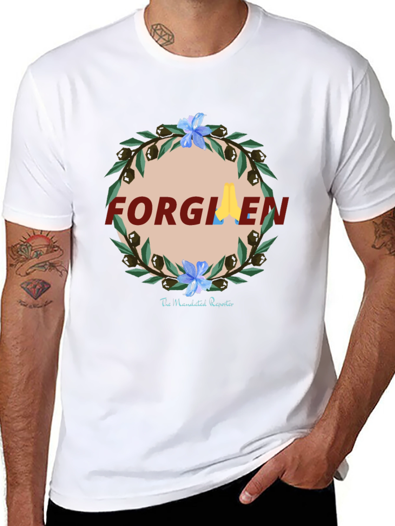 Forgiven Graphic Print Black T-Shirt