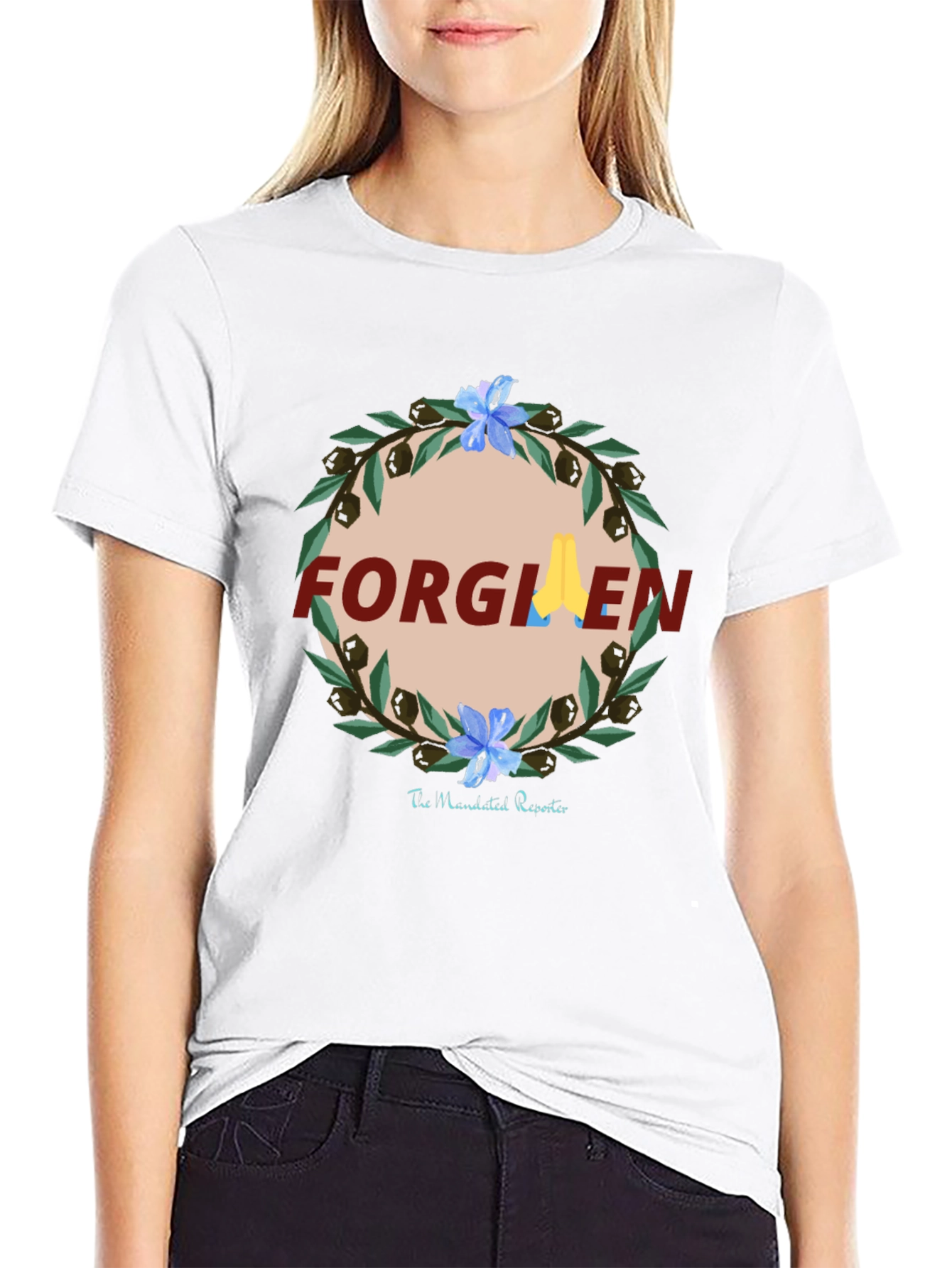Forgiven Graphic Print Black T-Shirt