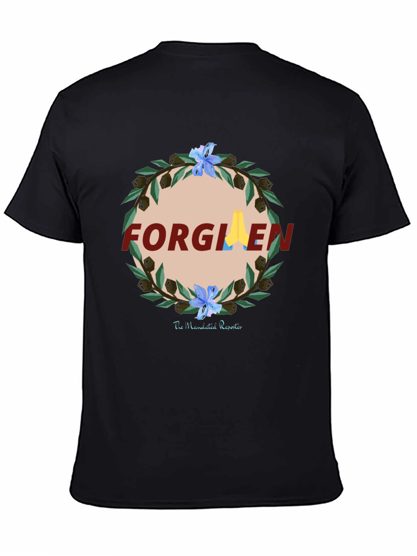 Forgiven Graphic Print Black T-Shirt