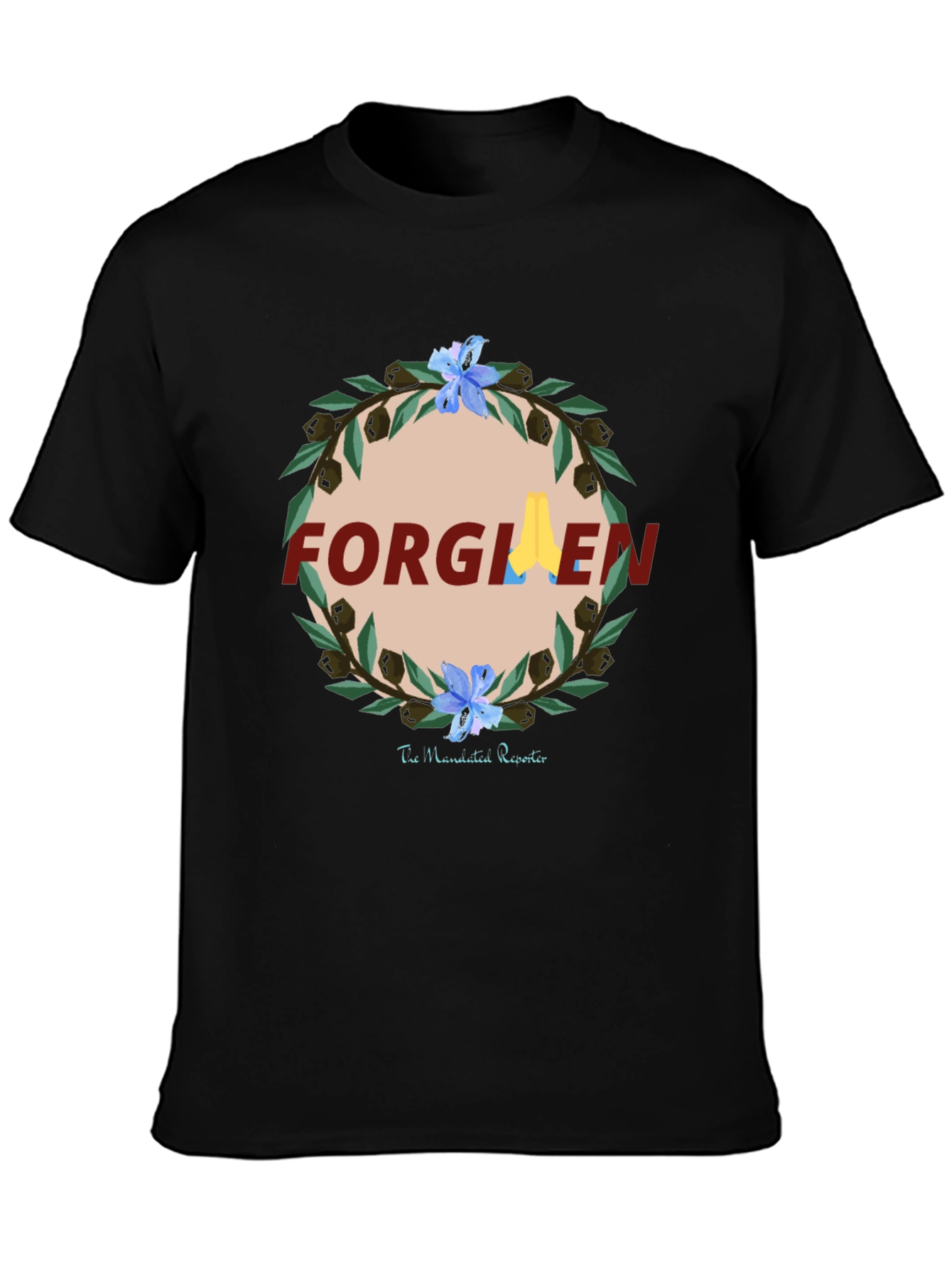 Forgiven Graphic Print Black T-Shirt