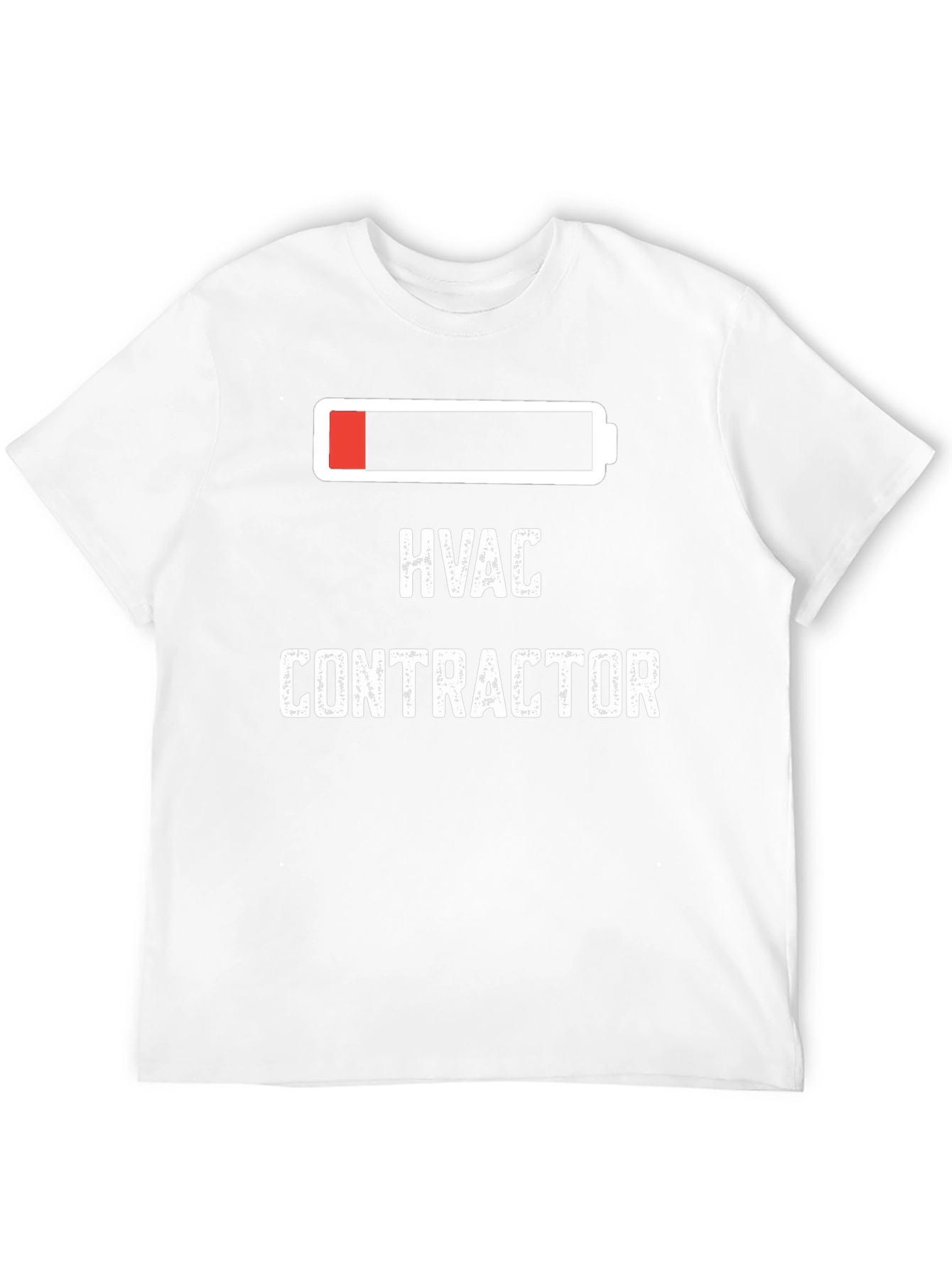 HVAC Contractor Low Battery Black T-Shirt