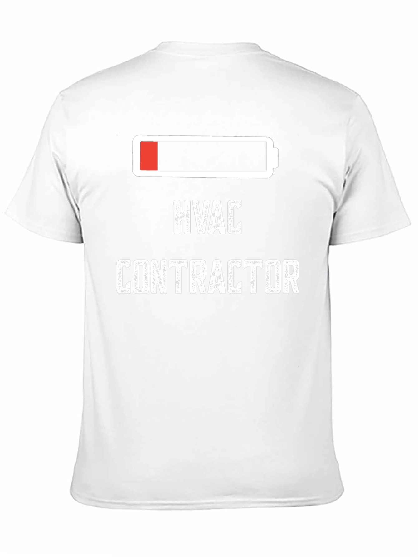 HVAC Contractor Low Battery Black T-Shirt