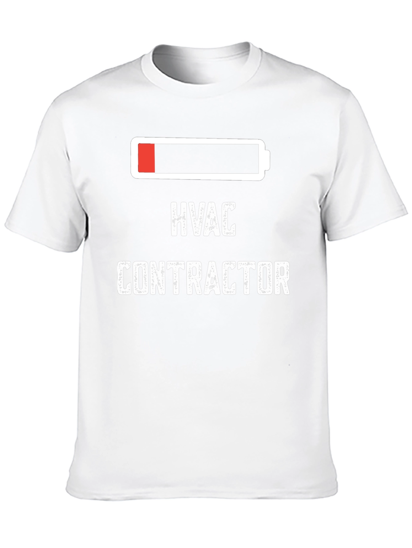 HVAC Contractor Low Battery Black T-Shirt