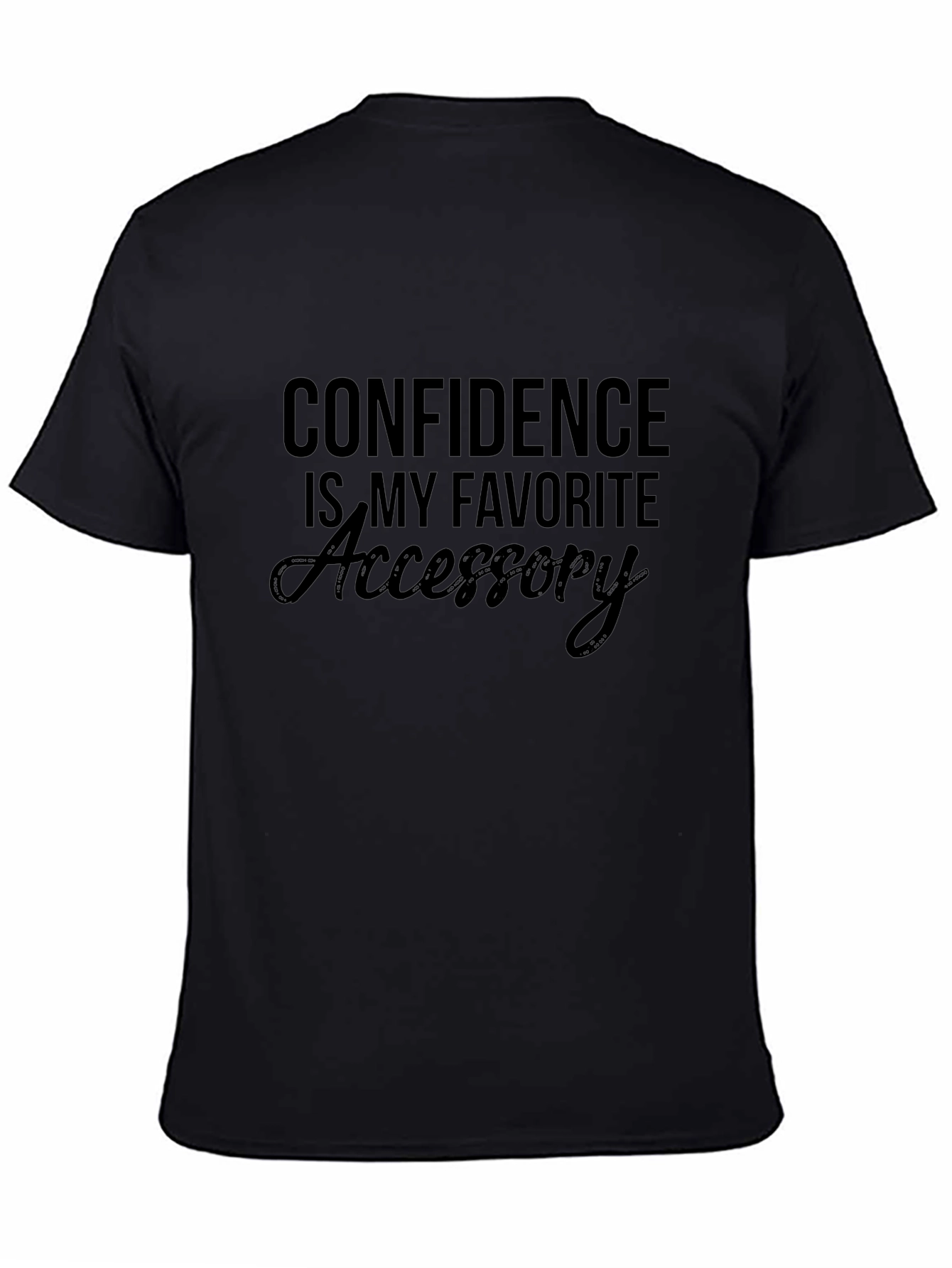 Confidence Accessory Black Graphic Tee