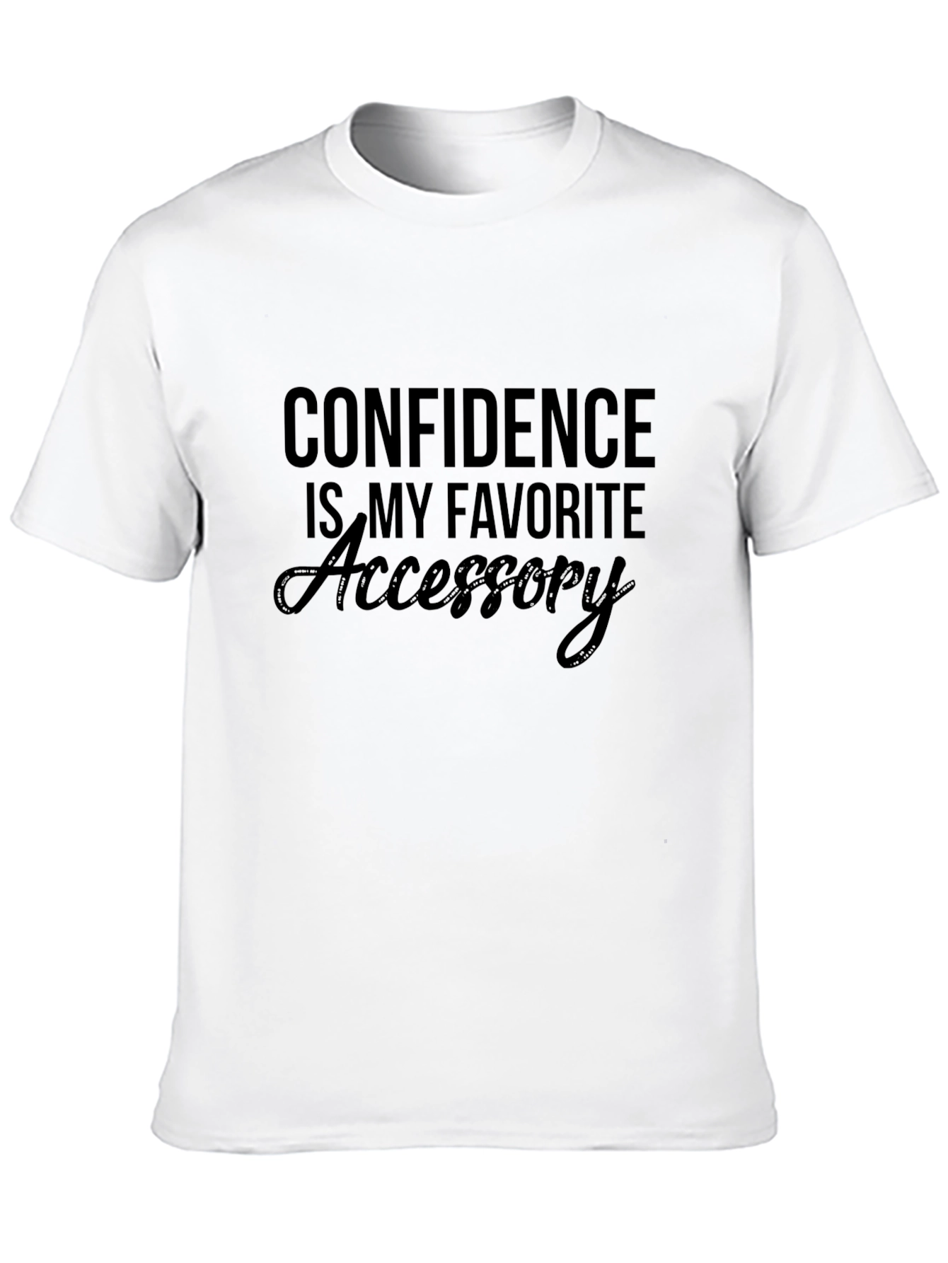 Confidence Accessory Black Graphic Tee