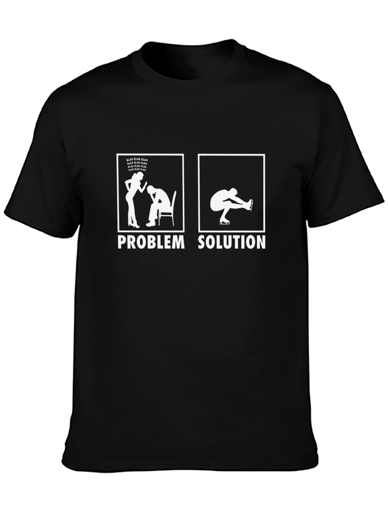 Problem Solution Ice Skating T-Shirt - Funny Skater Tee